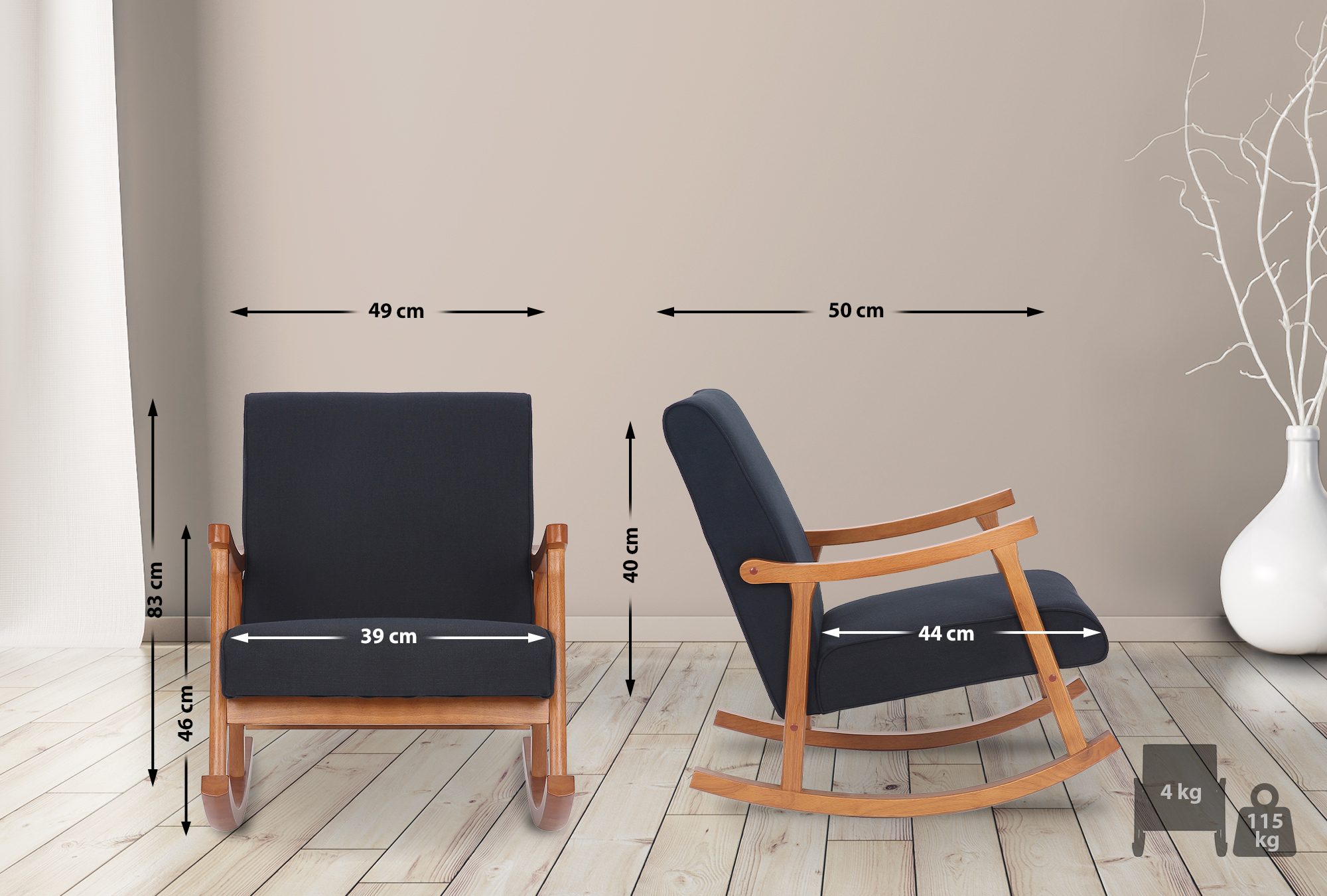 Gungstol Morelia Fabric Walnut