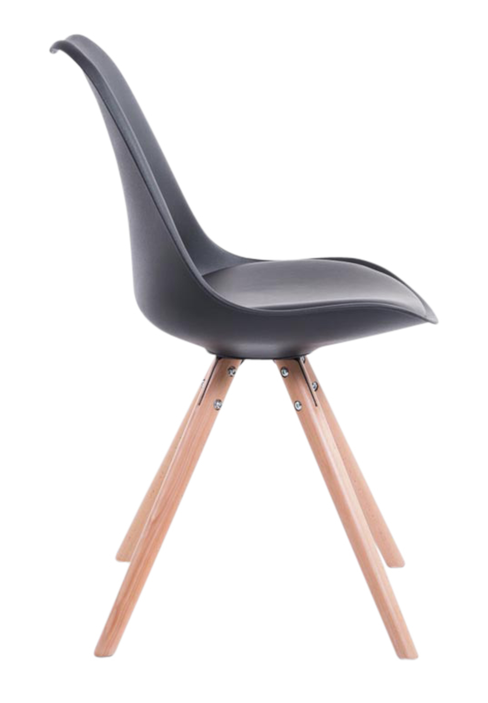Uppsättning av 4 stolar Toulouse Faux Leather Round