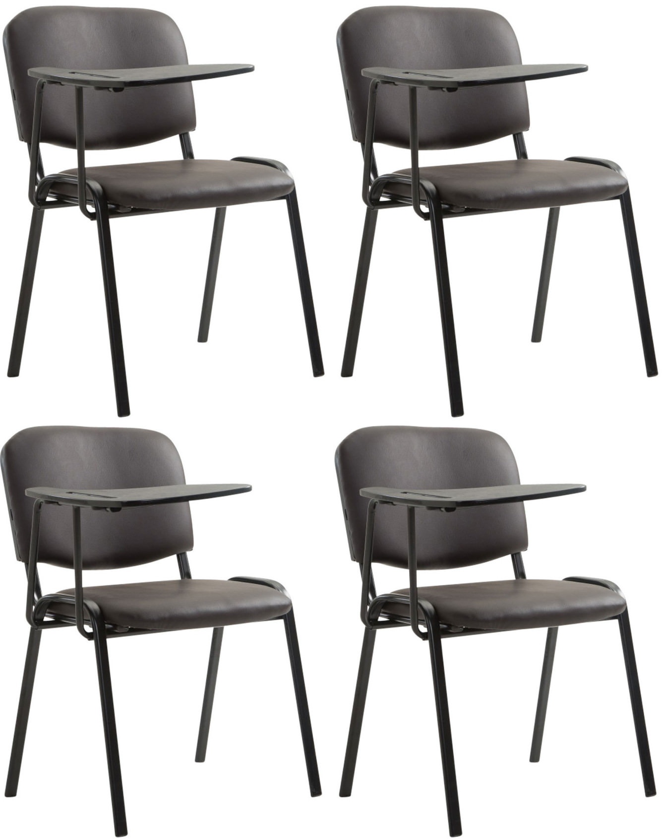 Set med 4 stolar Ken med hopfällbart bord Konstläder