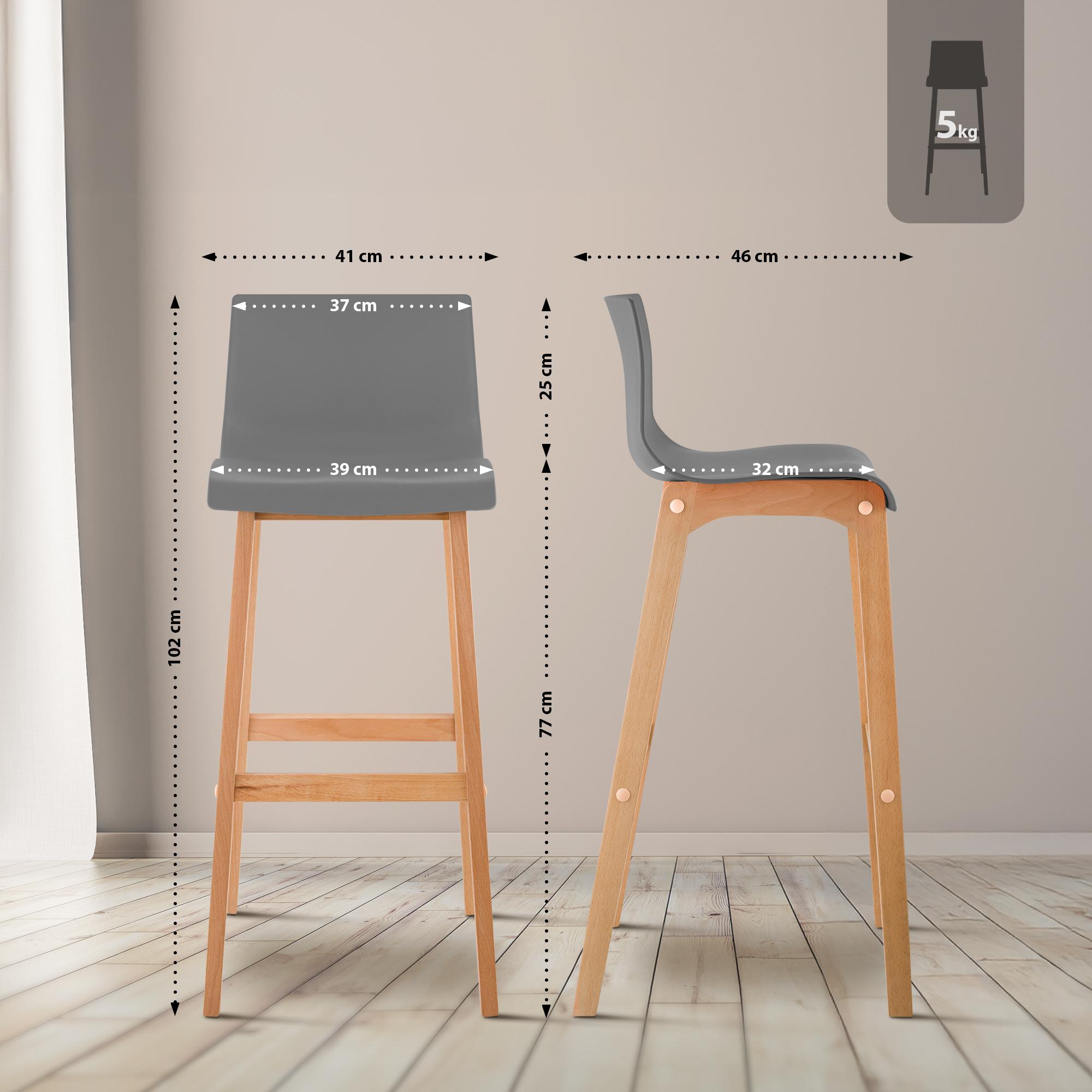 Barstol Hover Plast Fyra ben Natur