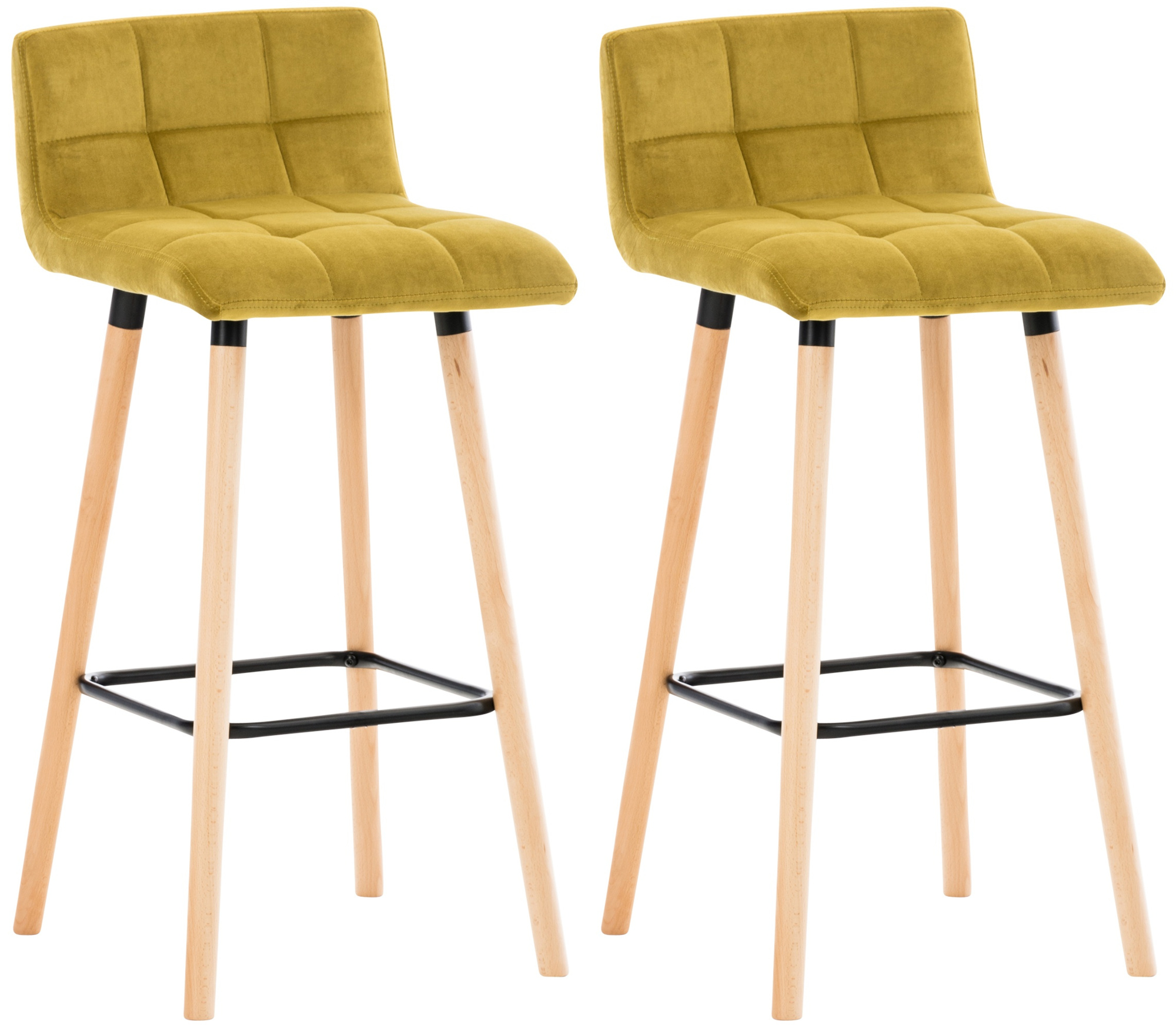 2-pack barstolar Lincoln sammet