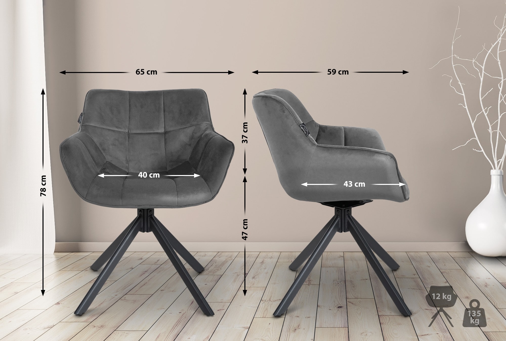 Matstol Westport Velvet