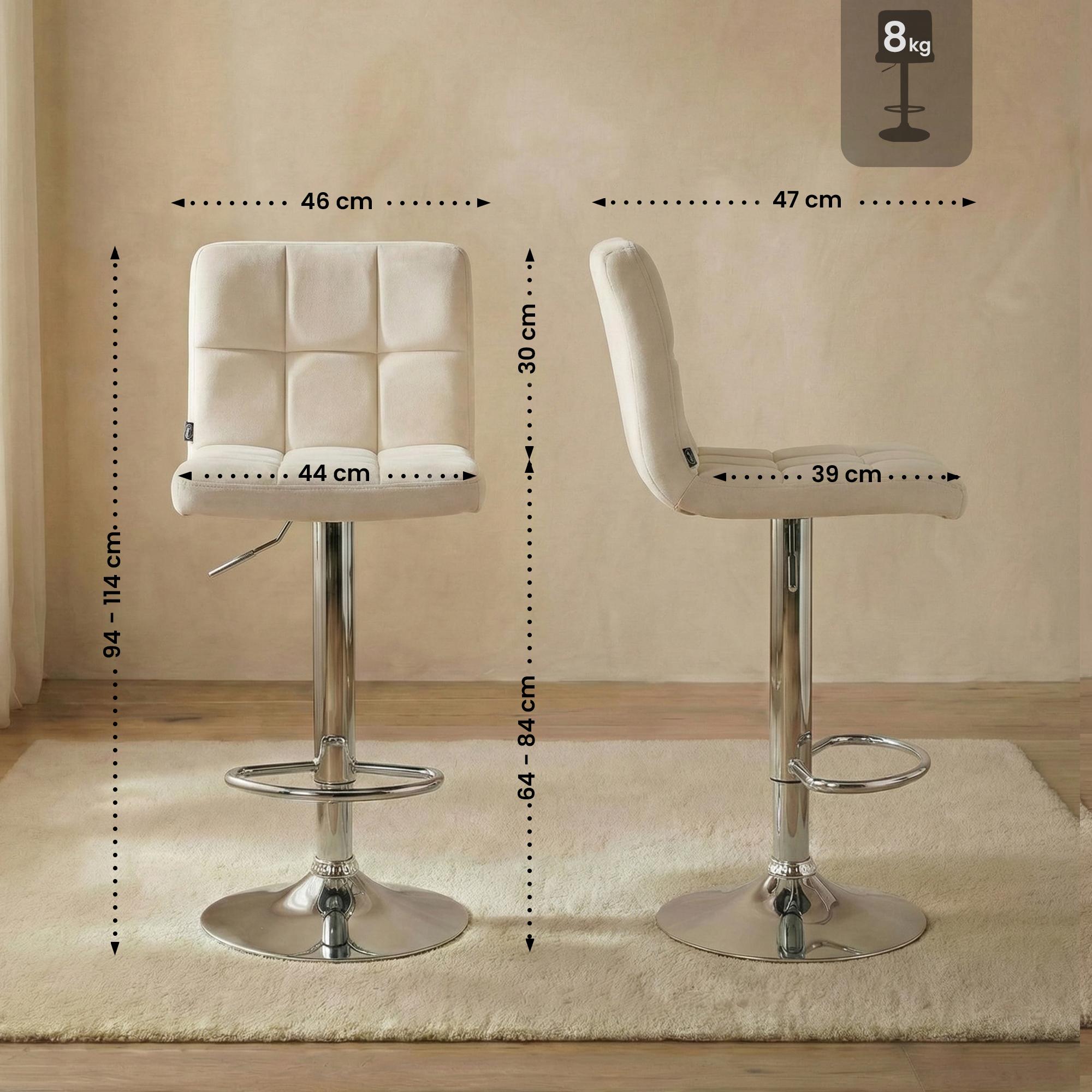 2-pack barstolar Peru sammet