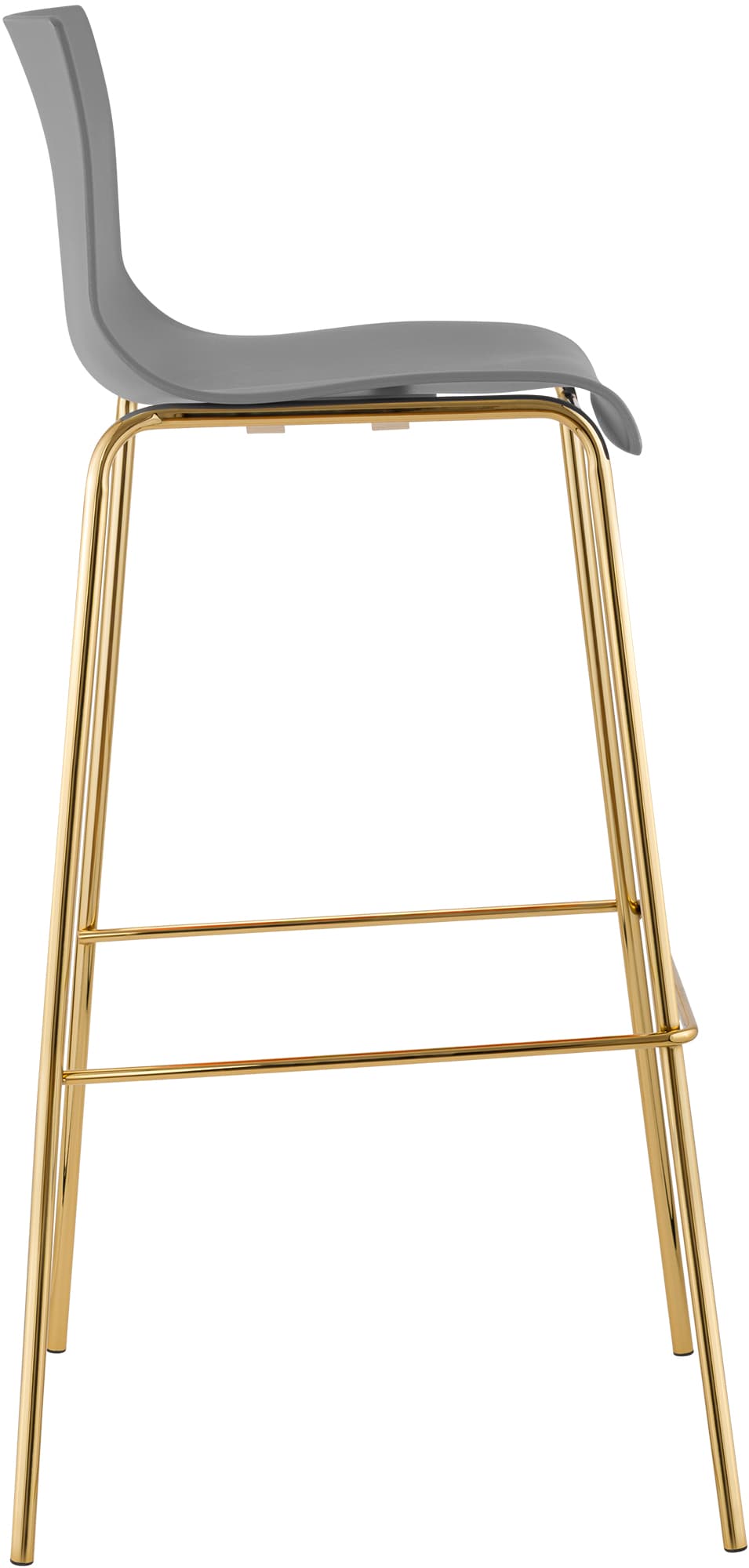 Barstol Hover plast fyrbent ram guld