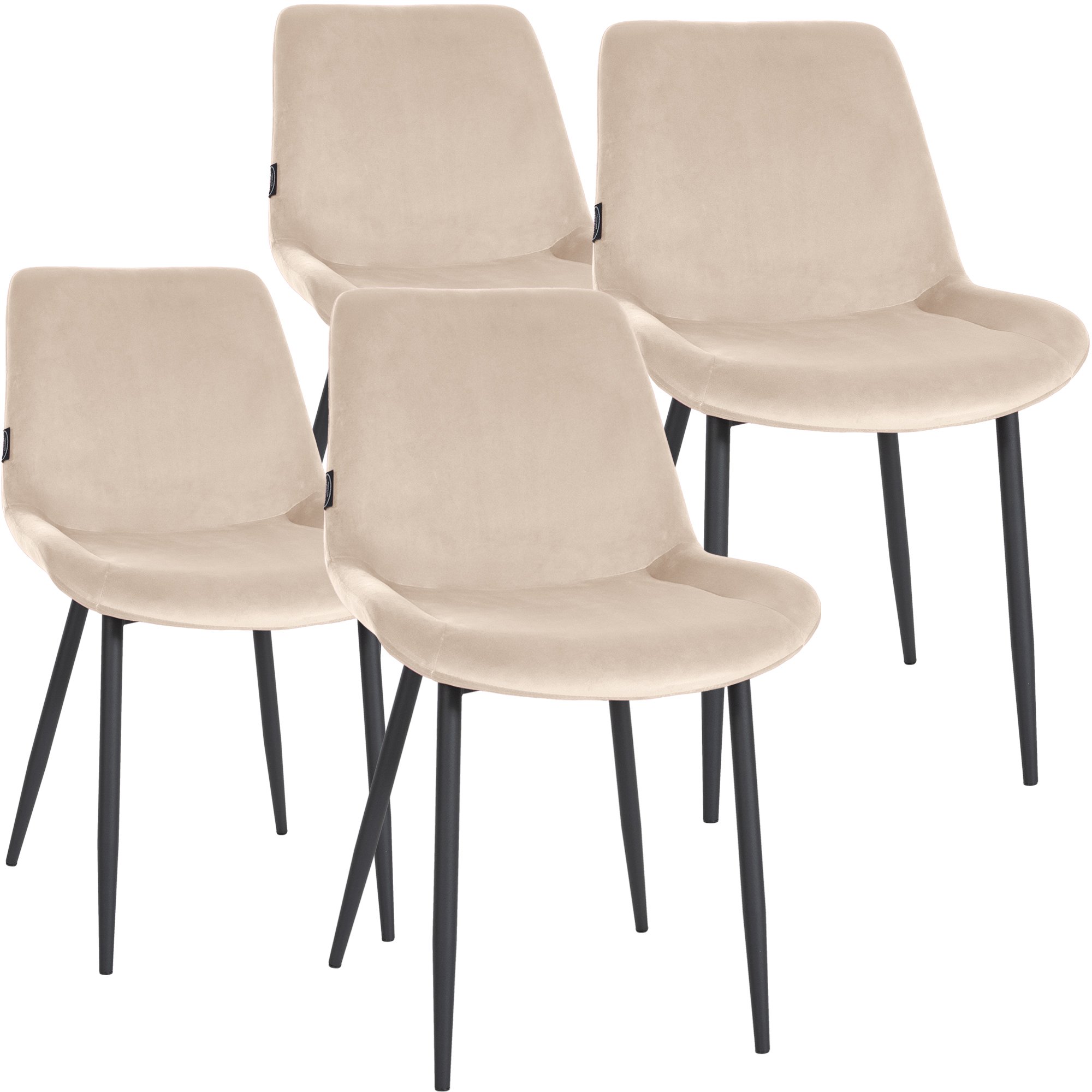 Matstolar Victoria, 4-pack i Sammet