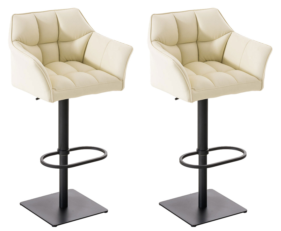 2-pack barstolar Damaso i konstlader