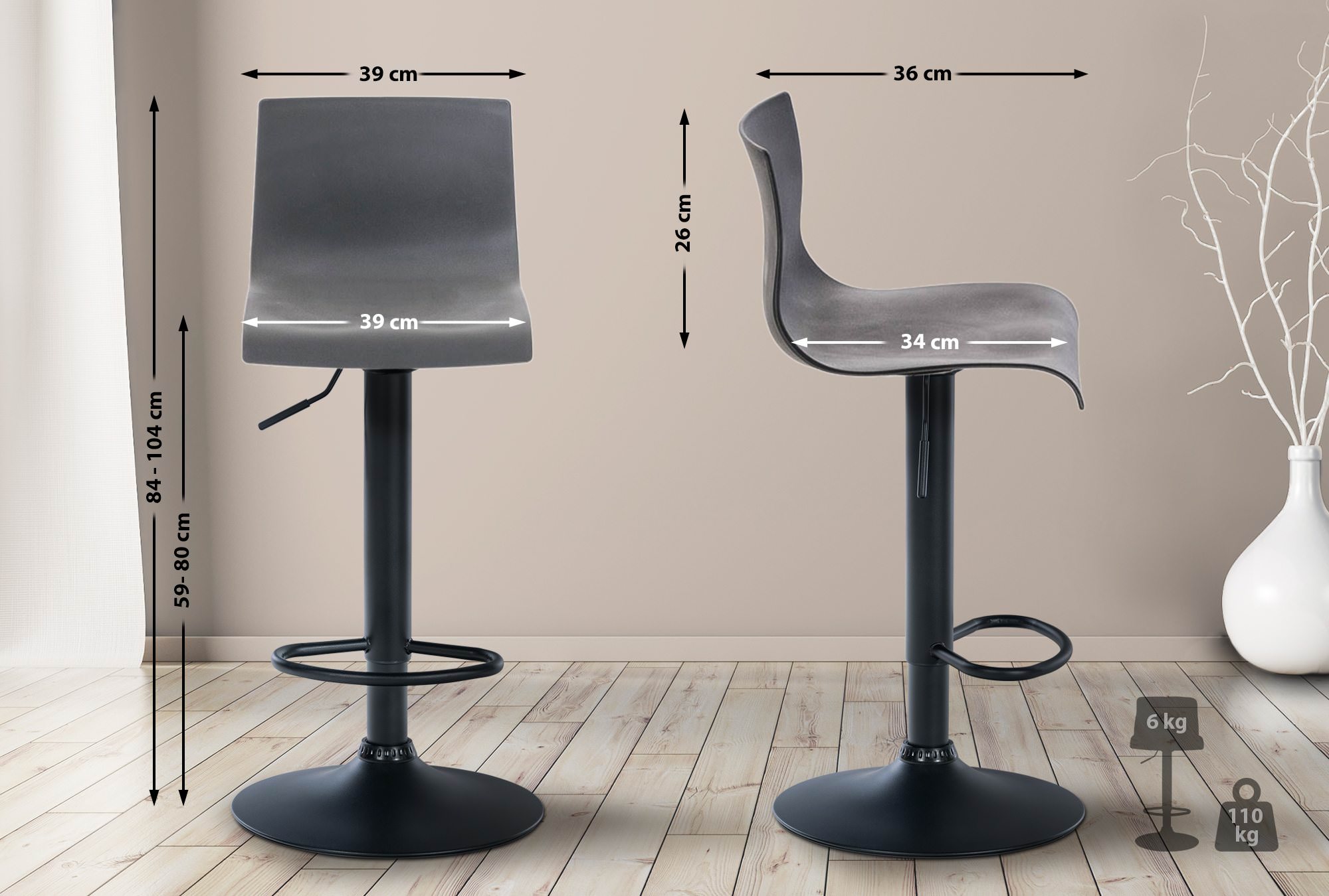 Barstol Hover Plast