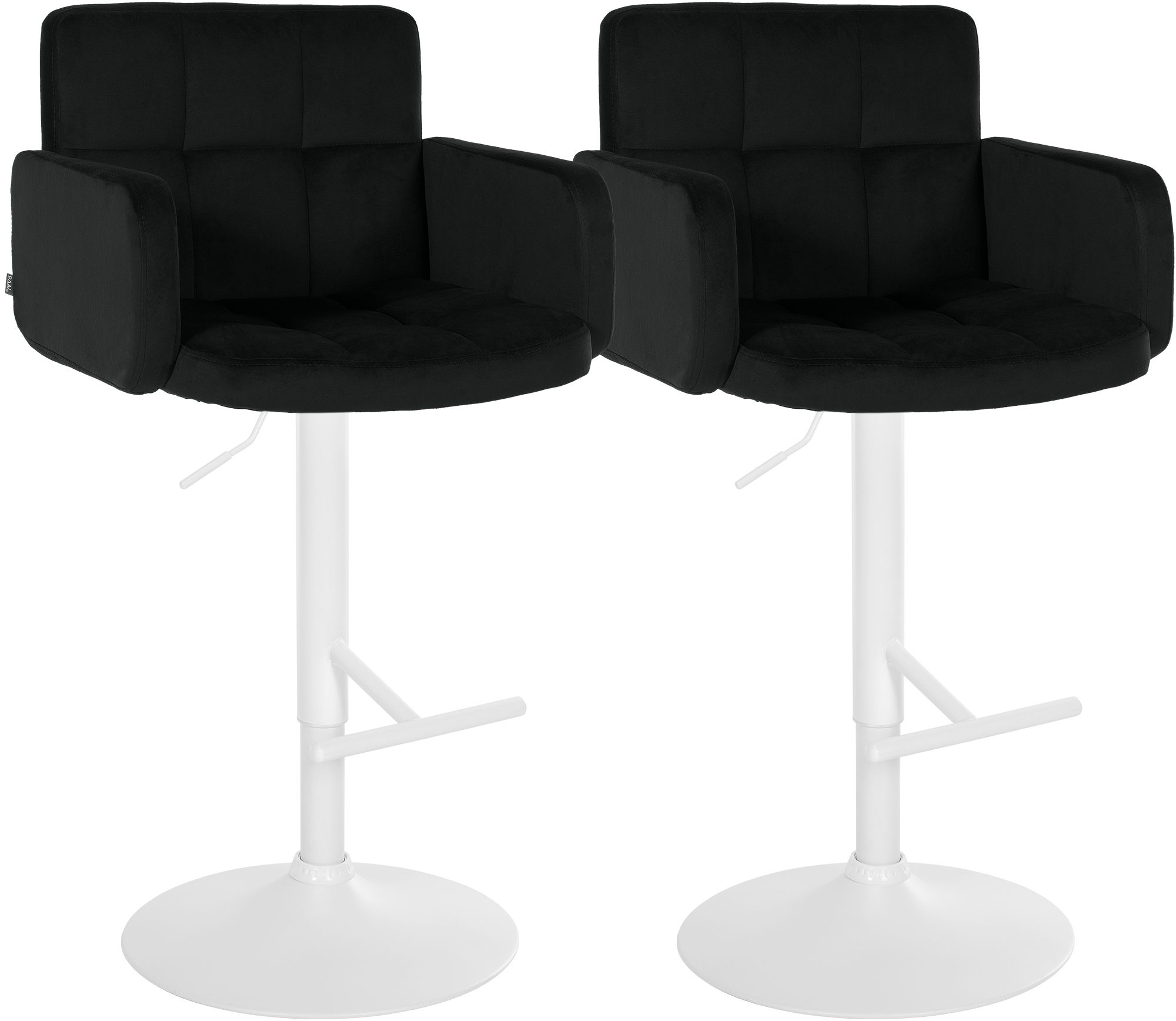 Set med 2 barstolar Los Angeles sammet