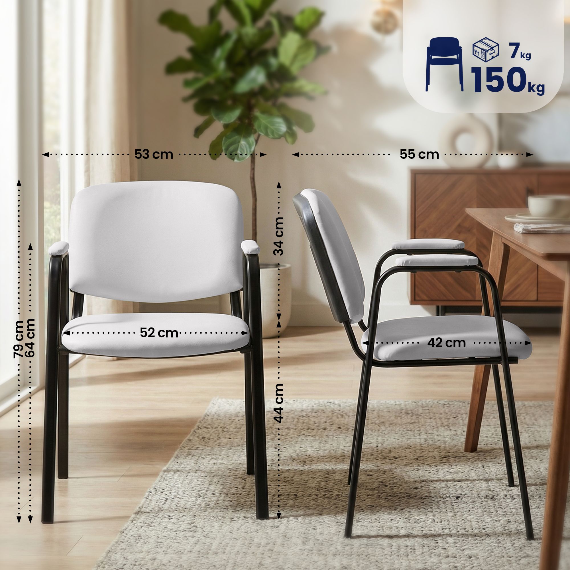 4-pack stapelstolar Ken Pro, konstläder
