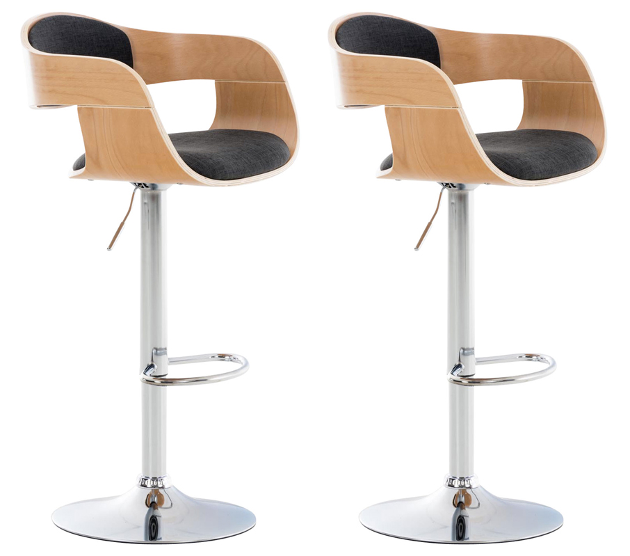 Set med 2 barstolar Kingston Fabric