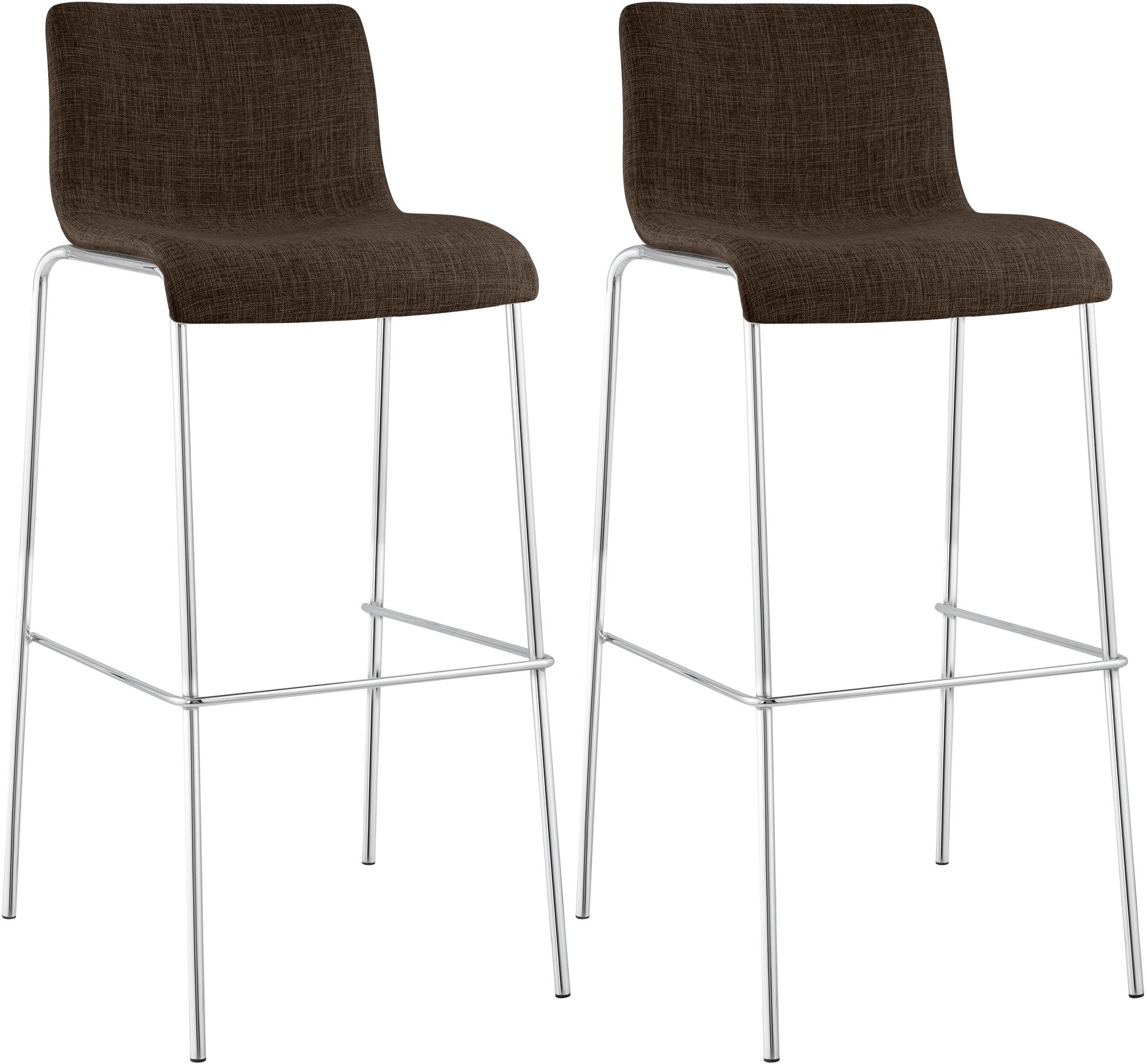 2-pack barstolar Hover i tyg med fyrbensstativ