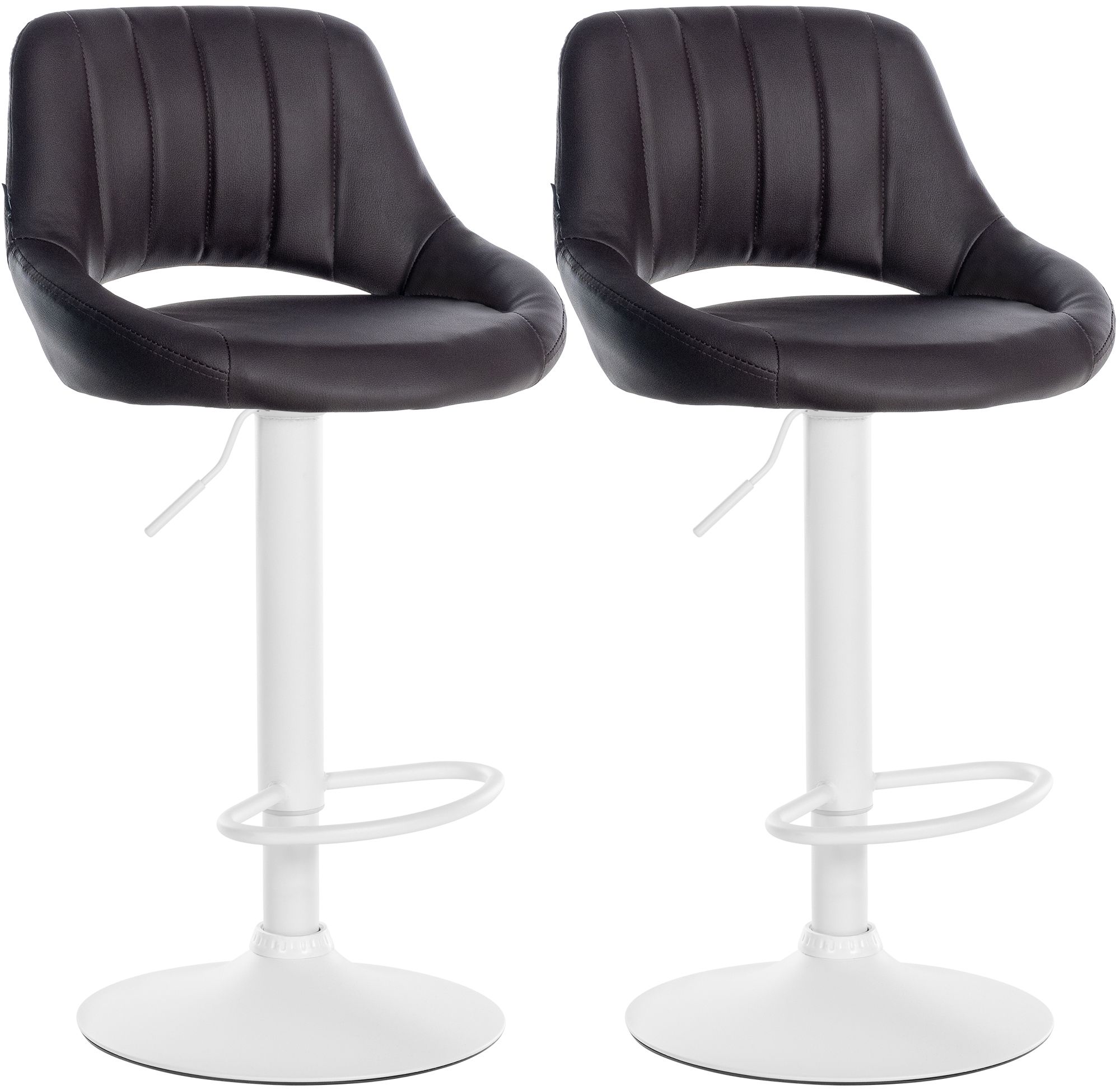 2-pack barstolar Milet i konstlader