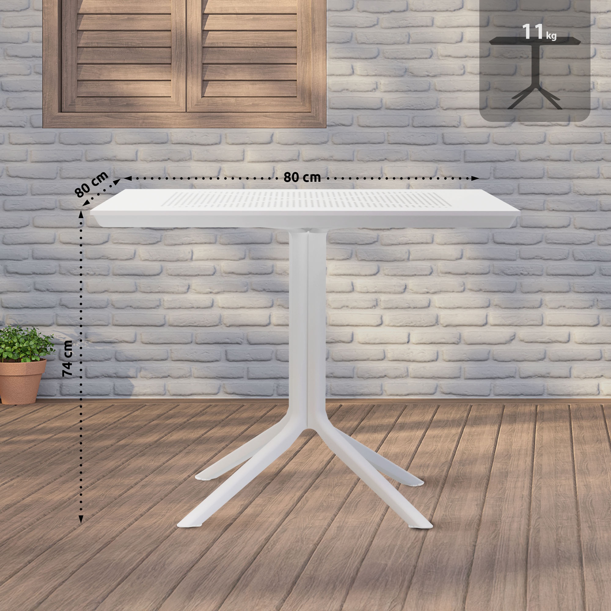 Trädgårdsbord Lenval 80 x 80 cm | Utomhusbord