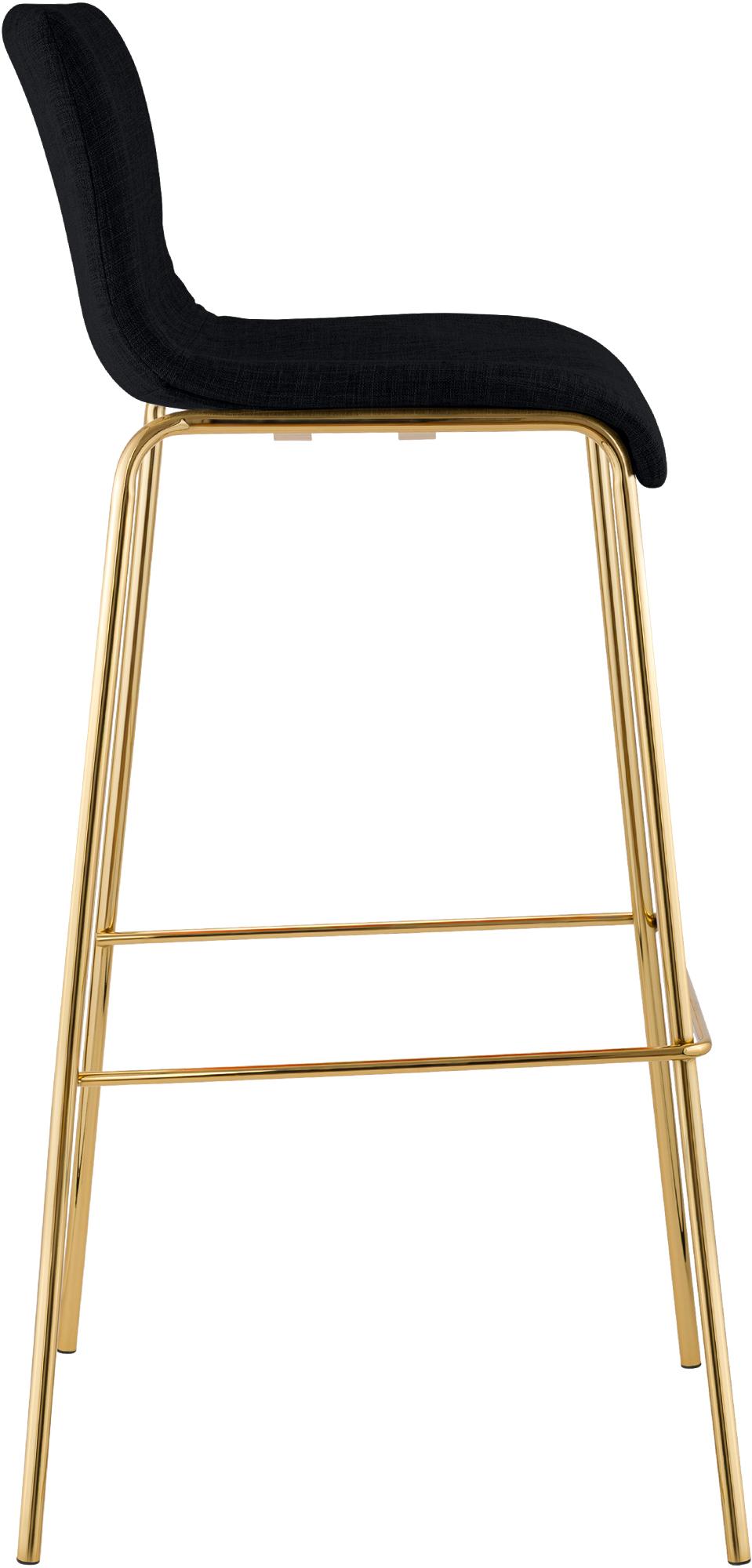 Barstol Hover tyg fyrbent ram guld