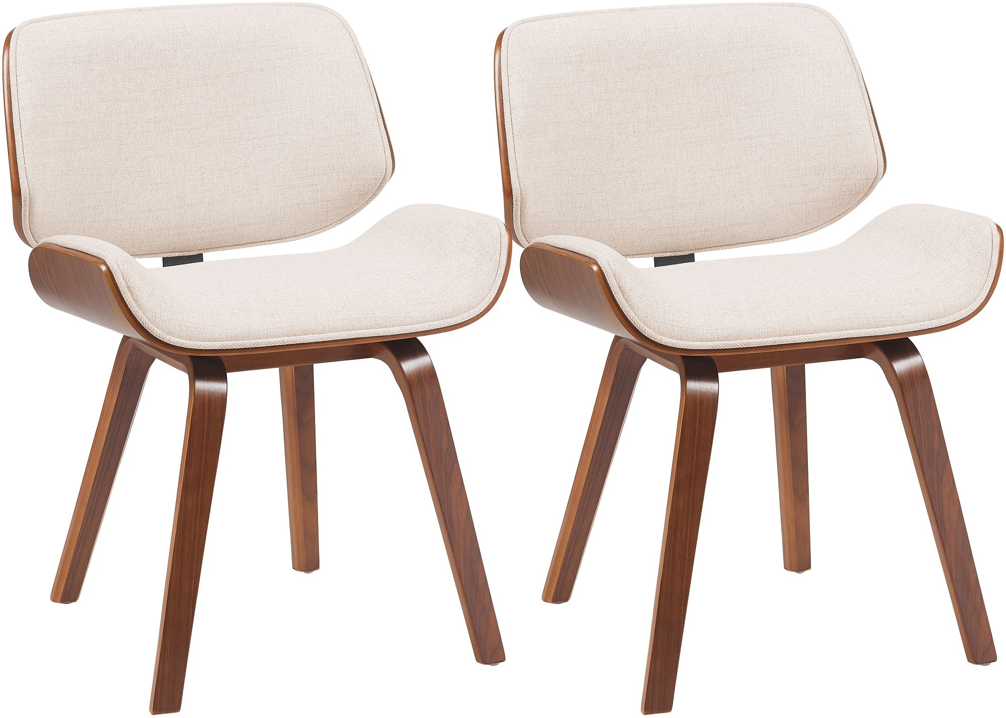 Matstolar Beverley 2-pack med tygkladslel