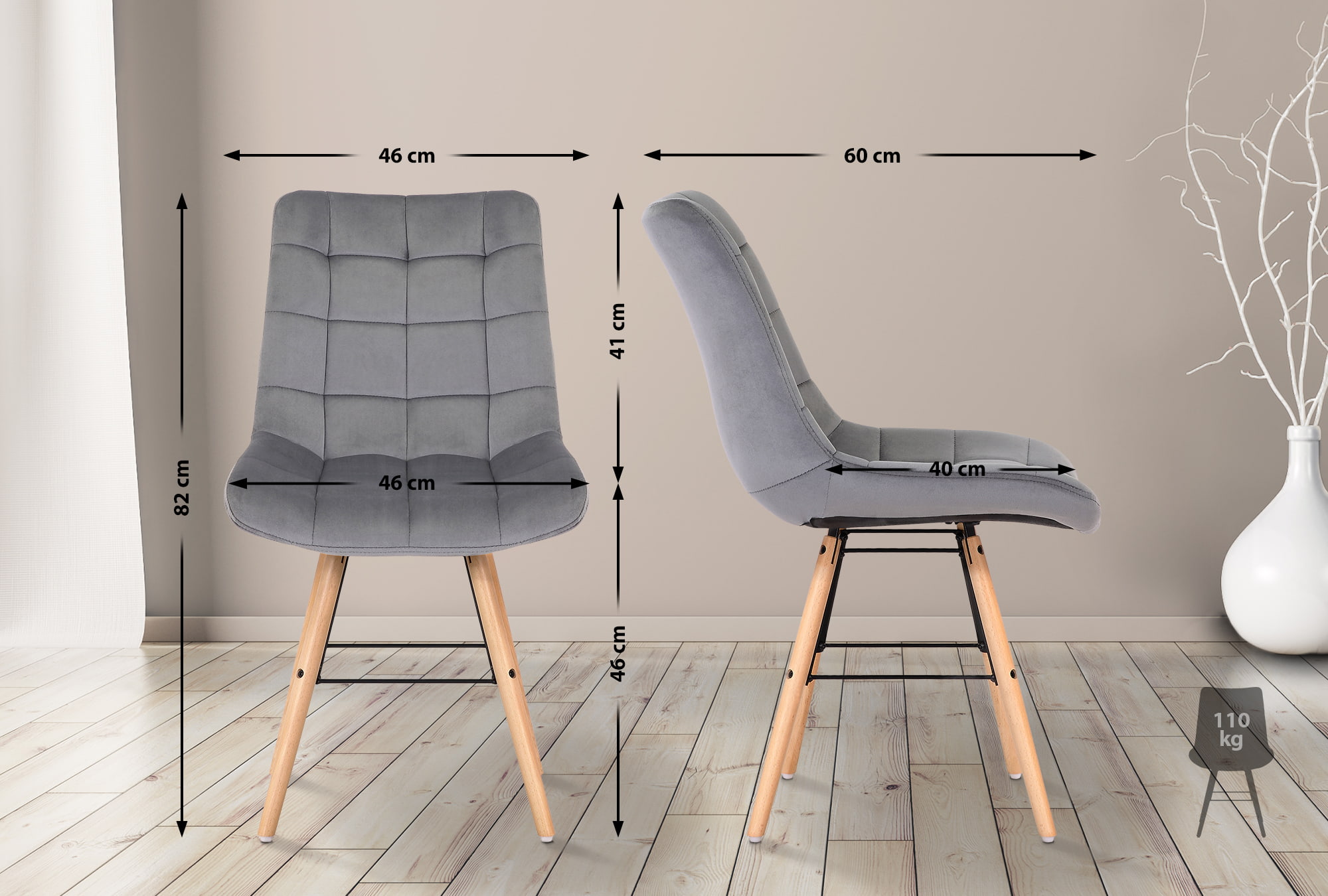 Stol Leni Velvet