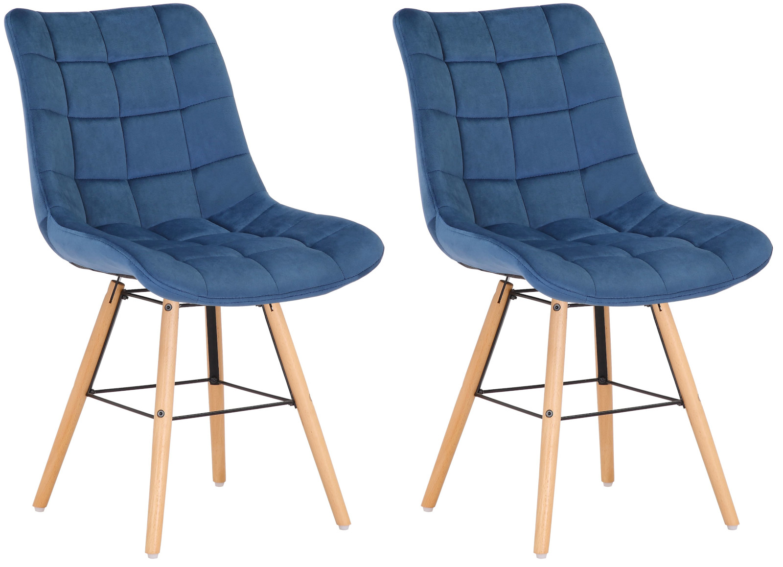 Uppsättning med 2 matstolar Leni Velvet