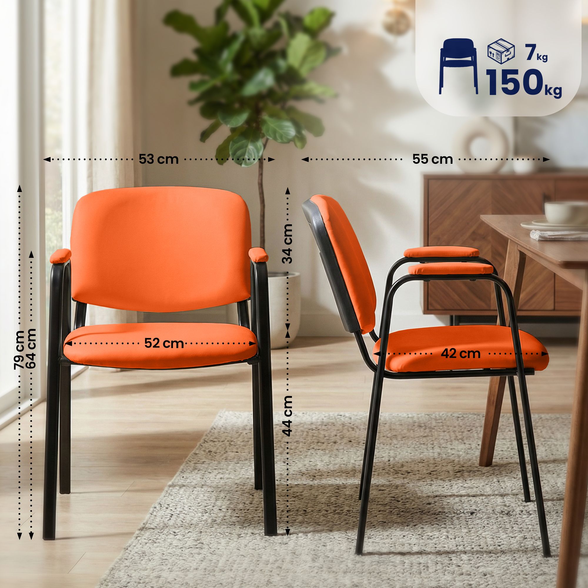 4-pack stapelstolar Ken Pro, konstläder