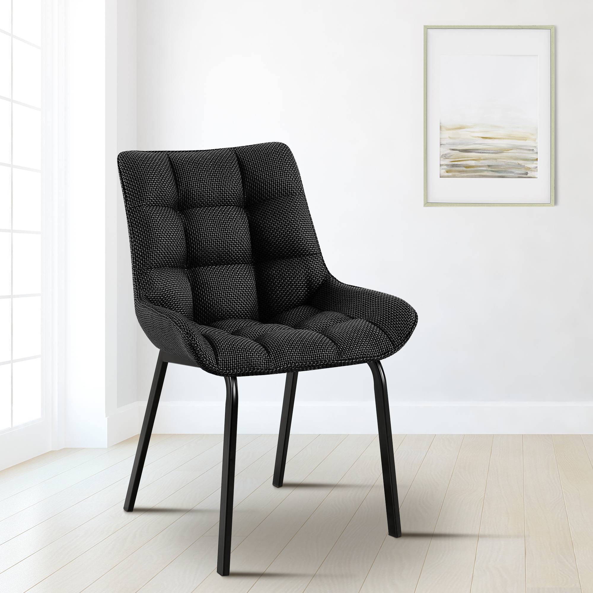 Uppsättning av 4 matstolar Saranda Fabric