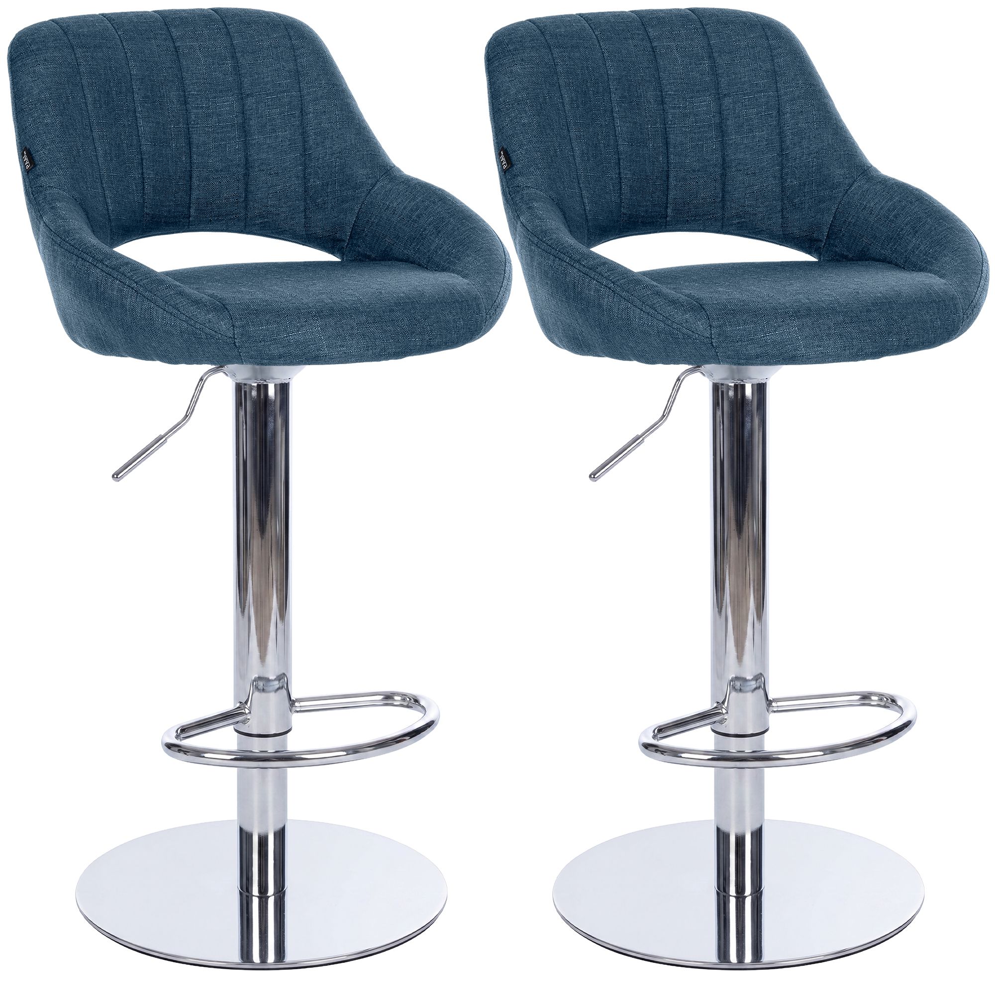 2-pack barstolar Milet i krom med extra tung fot