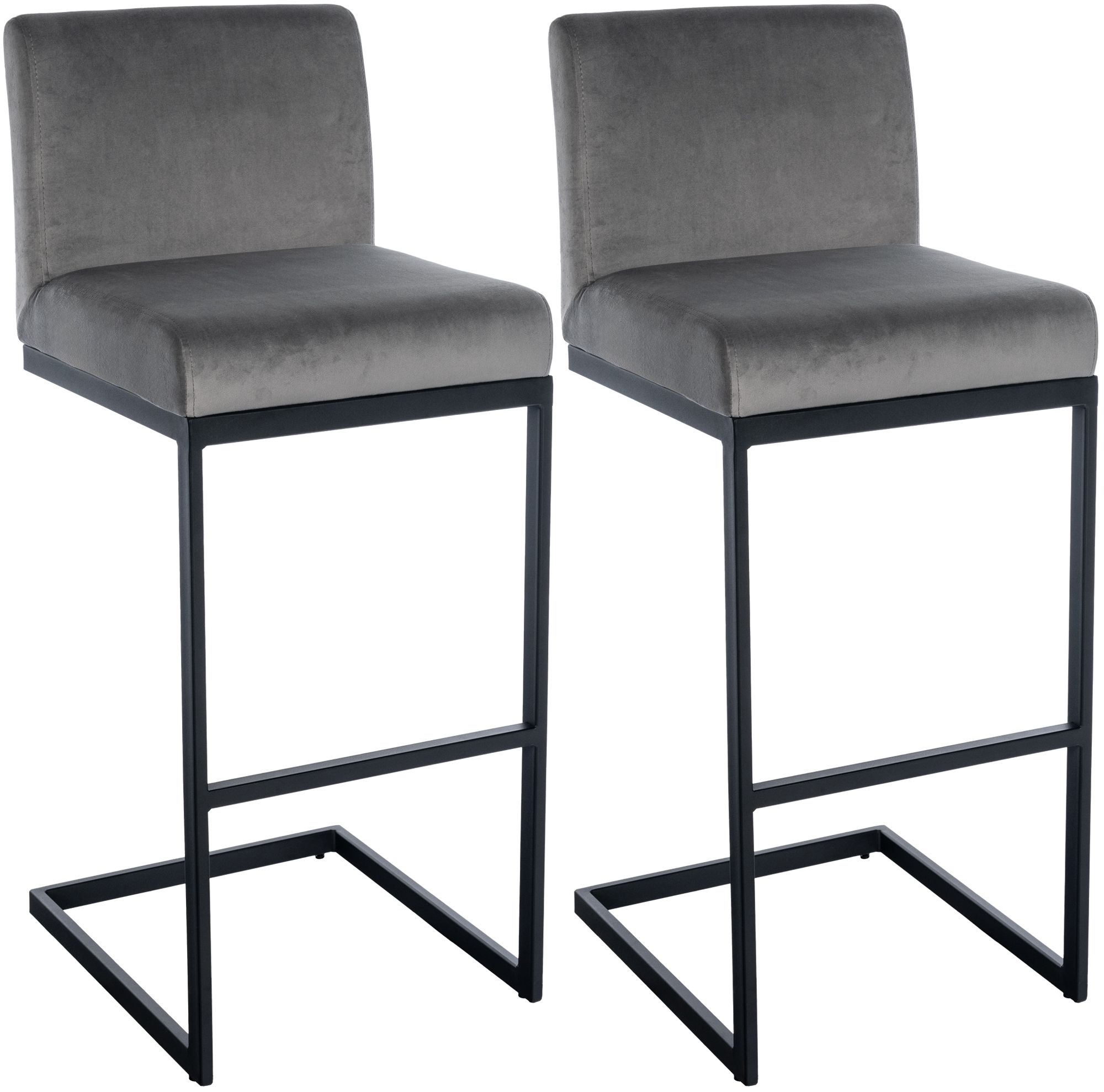 2-pack barstolar Hopewell i sammet