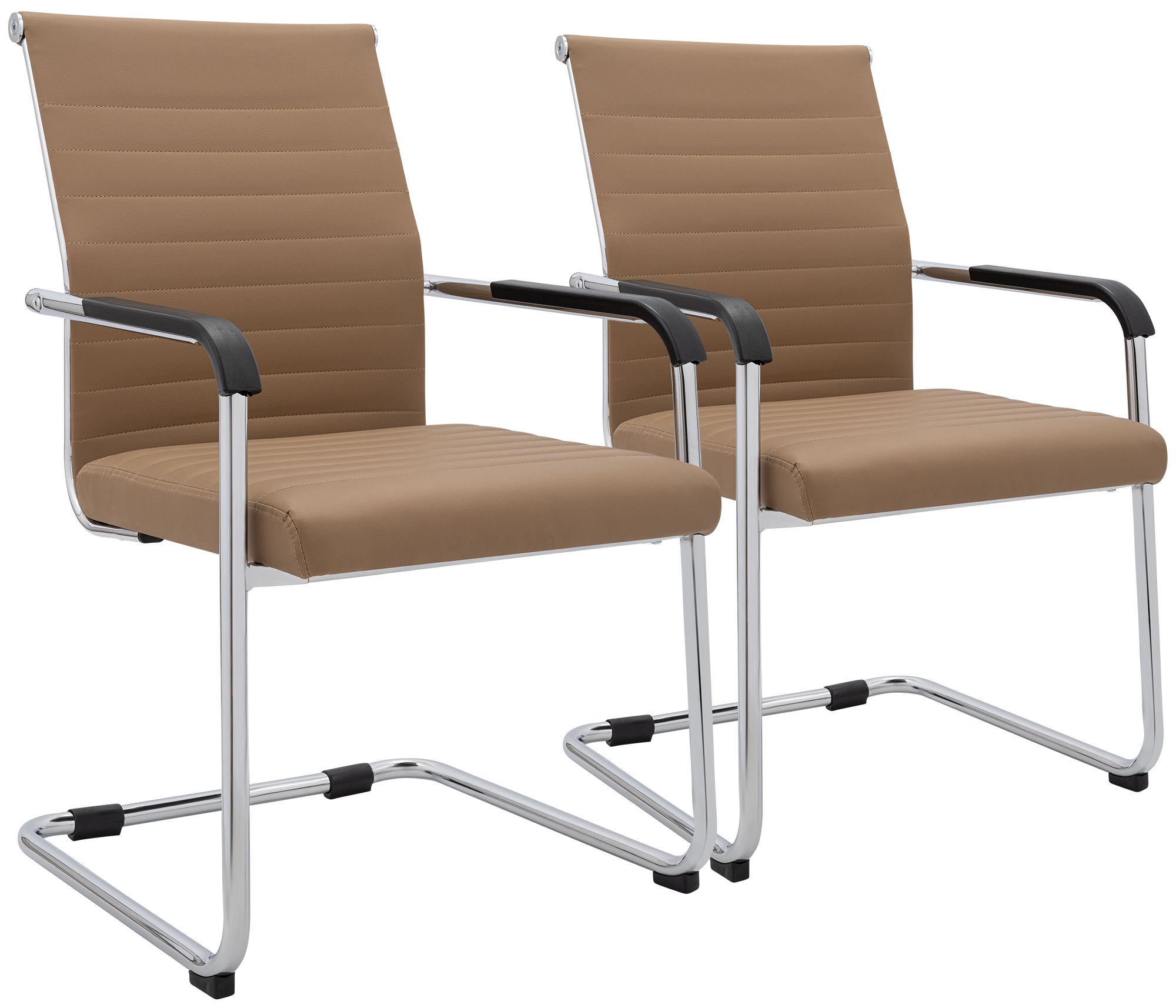 2-pack svängstolar Hakon i läderlook
