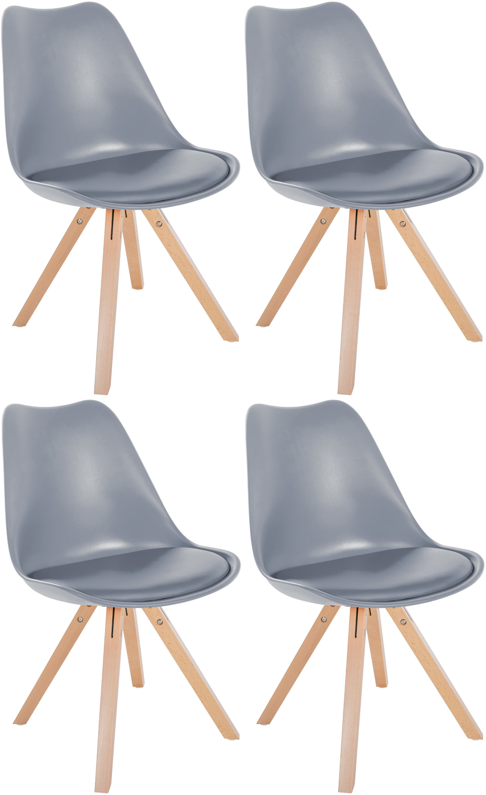 Set om 4 stolar Sofia Plast