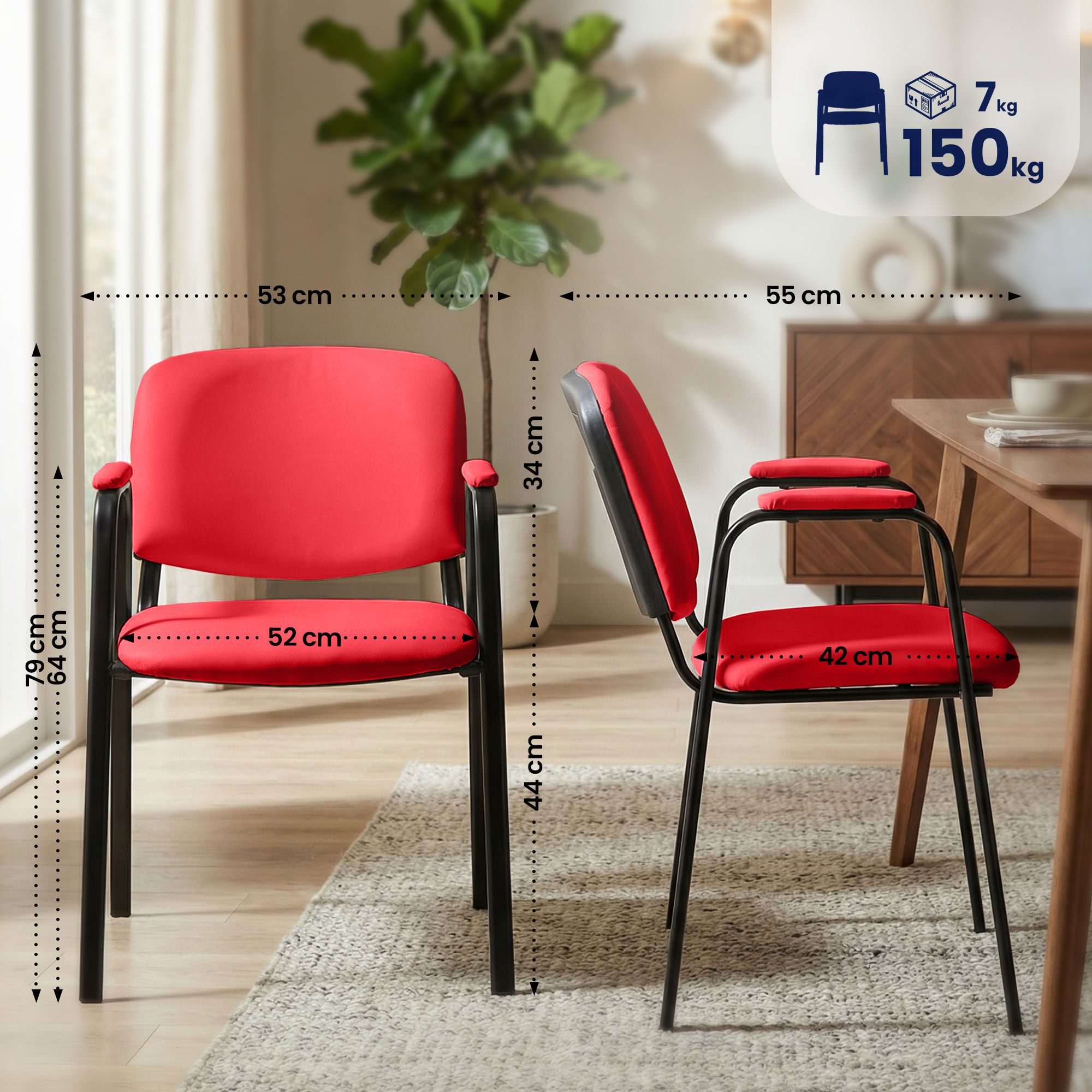 4-pack stapelstolar Ken Pro, konstläder