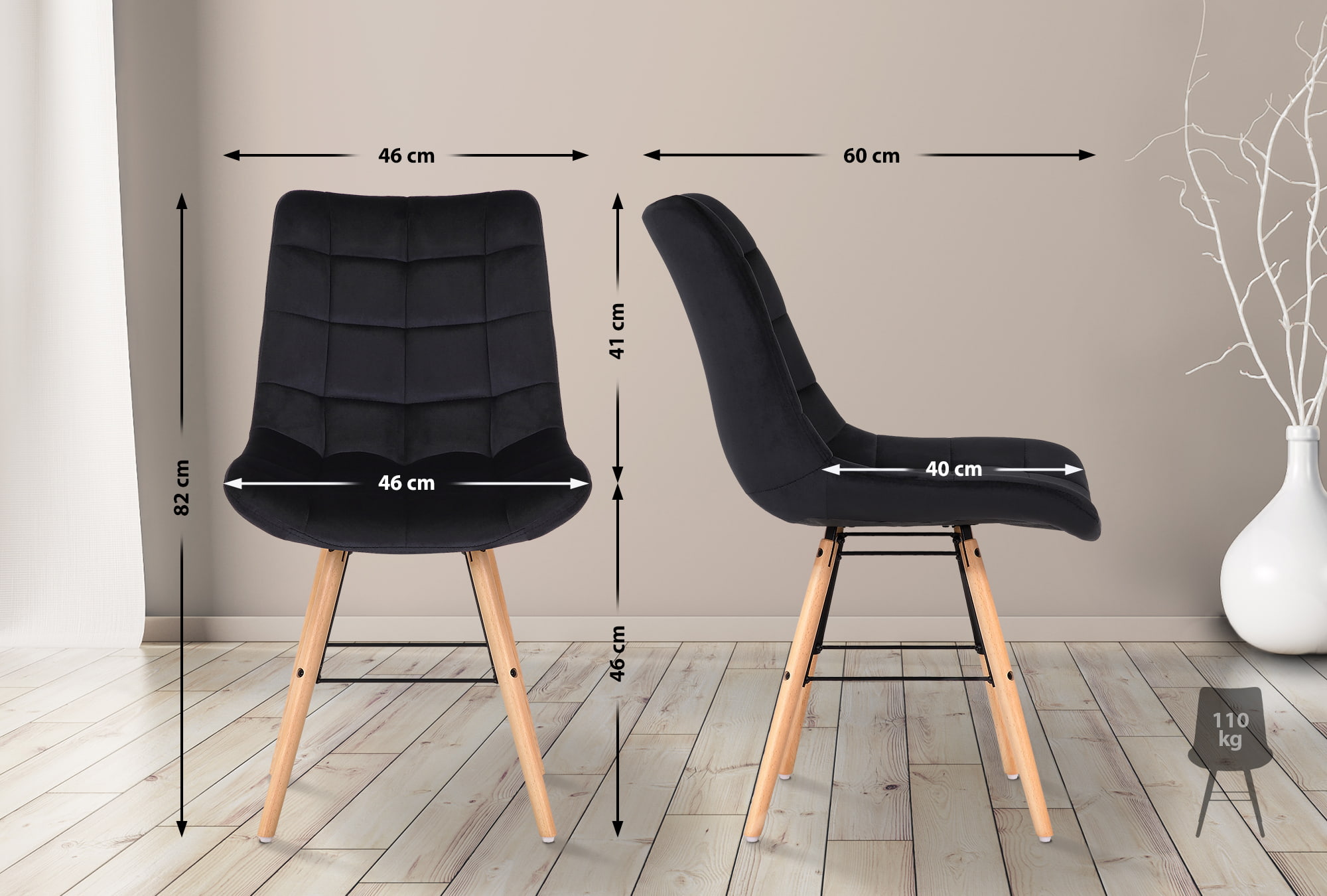 Stol Leni Velvet