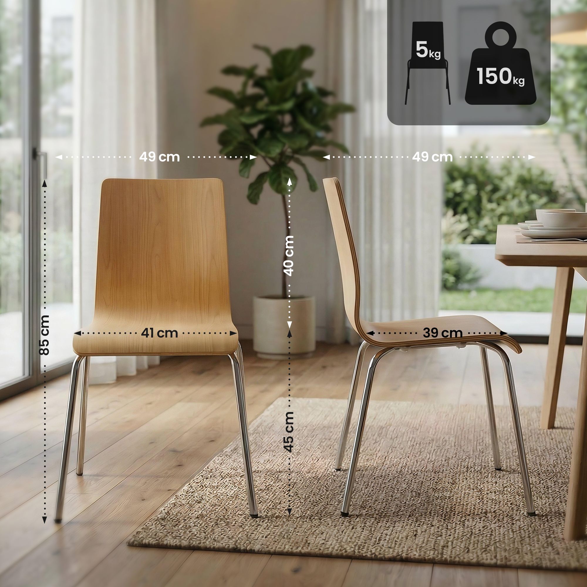 4-pack stapelbara stolar Gahanna