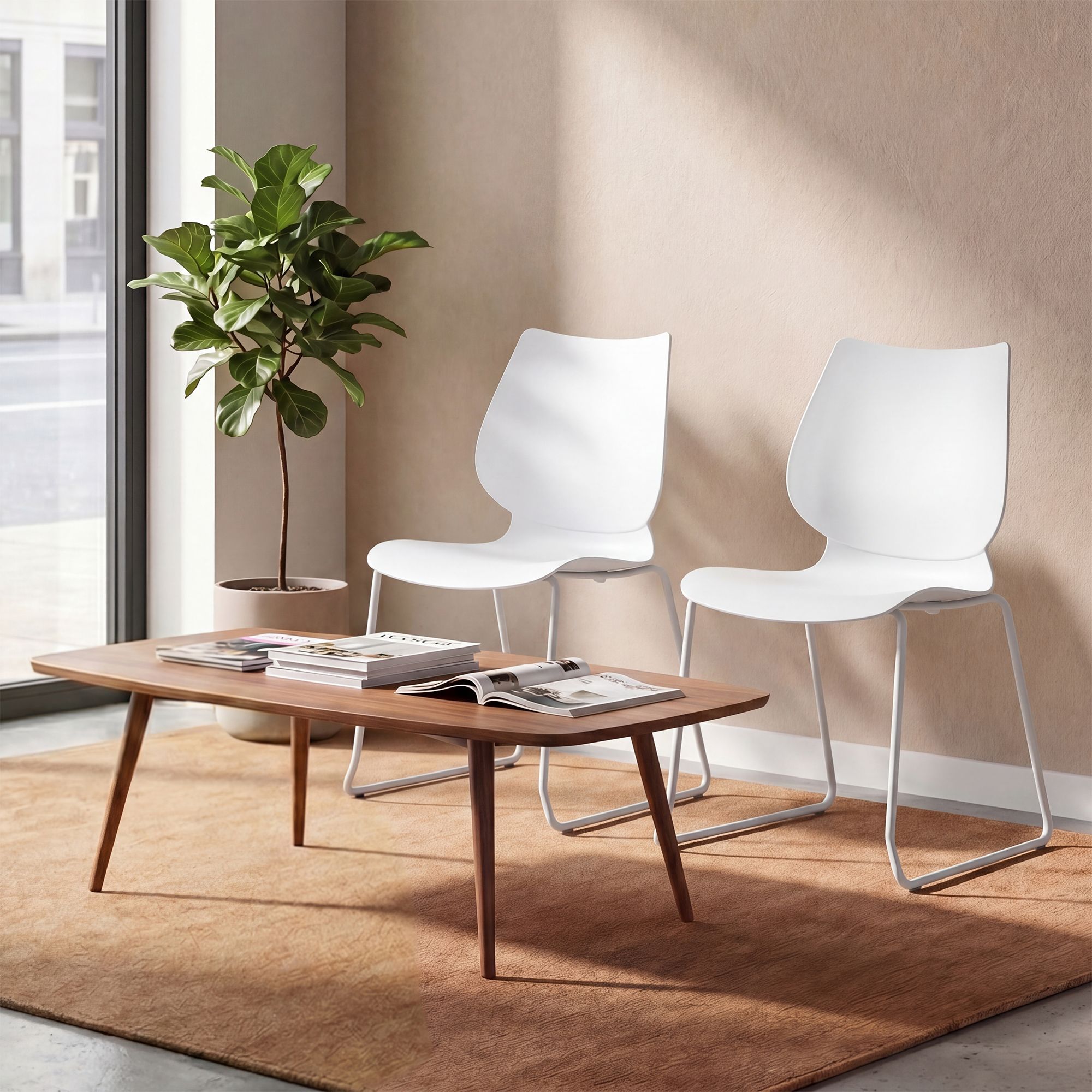 2-pack stapelbara stolar Houma