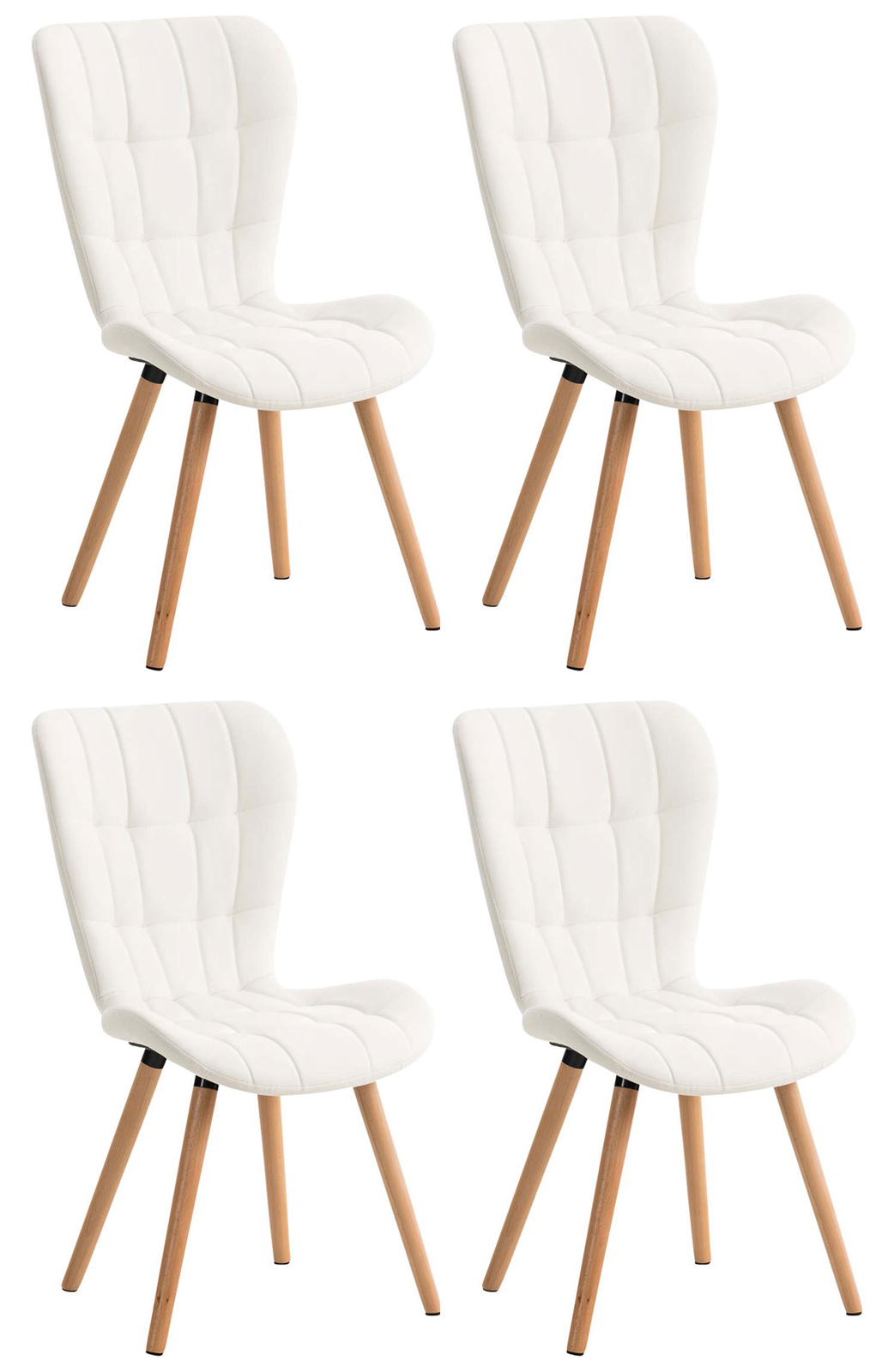Set med 4 matstolar Elda Imitation Leather