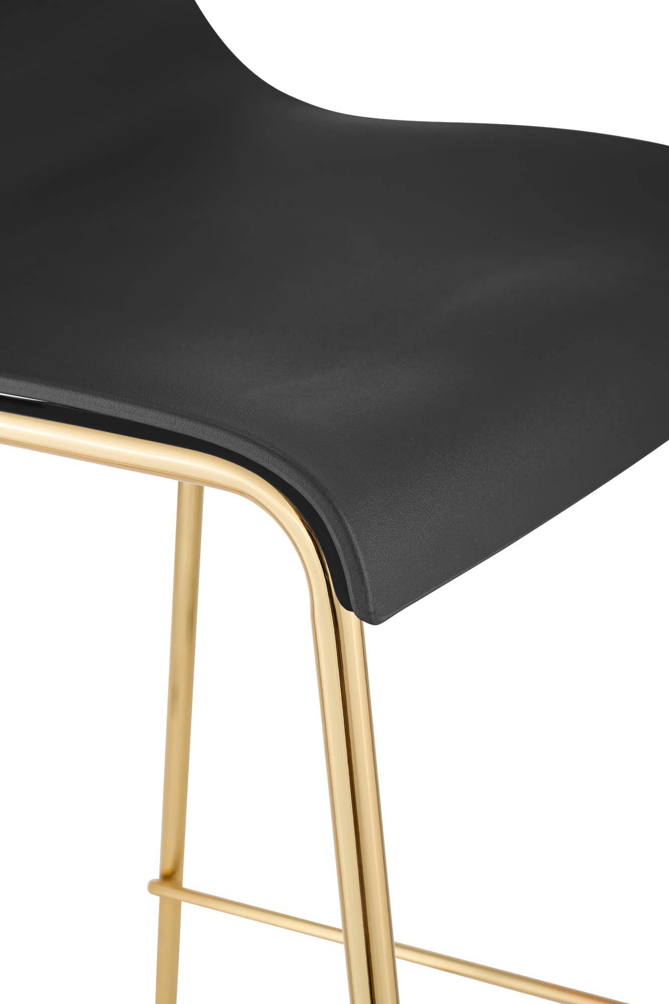 Barstol Hover plast fyrbent ram guld