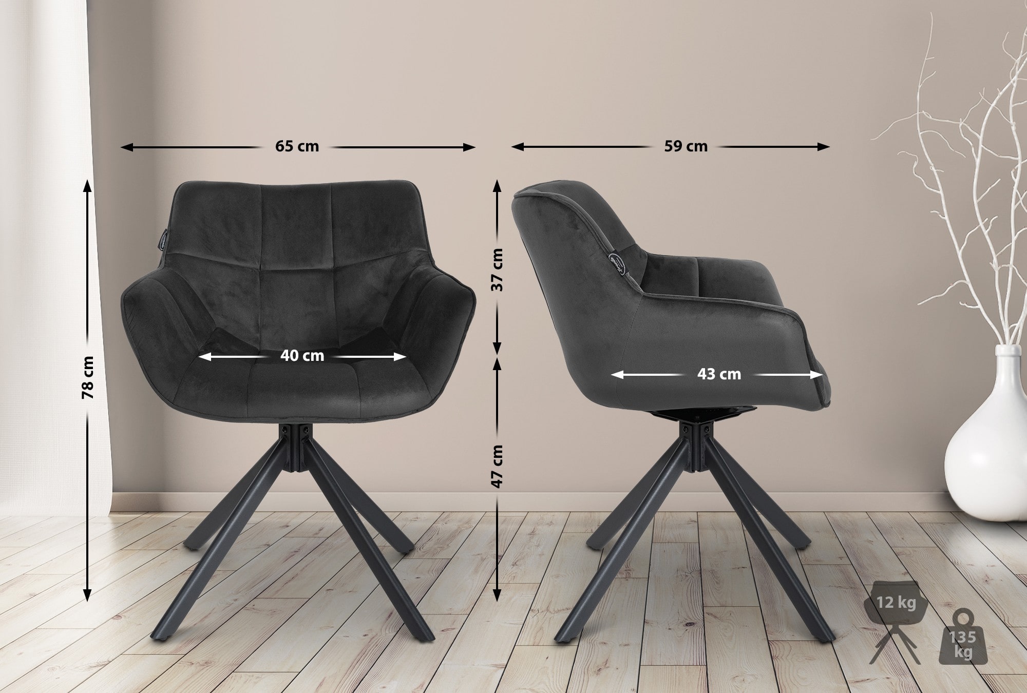 Matstol Westport Velvet