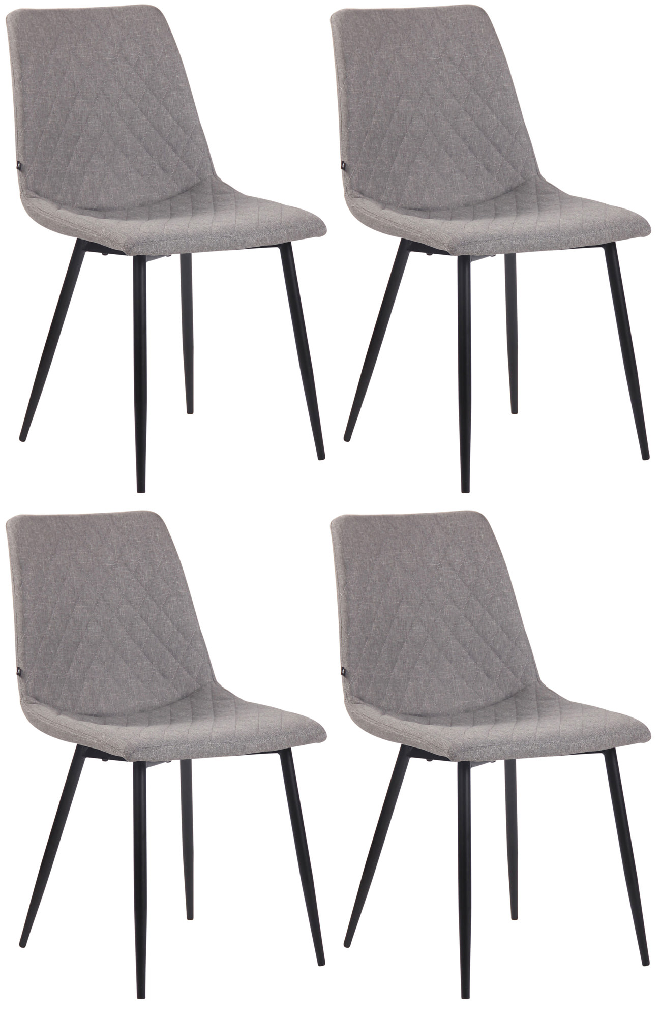 Uppsättning av 4 matstolar Telde Fabric