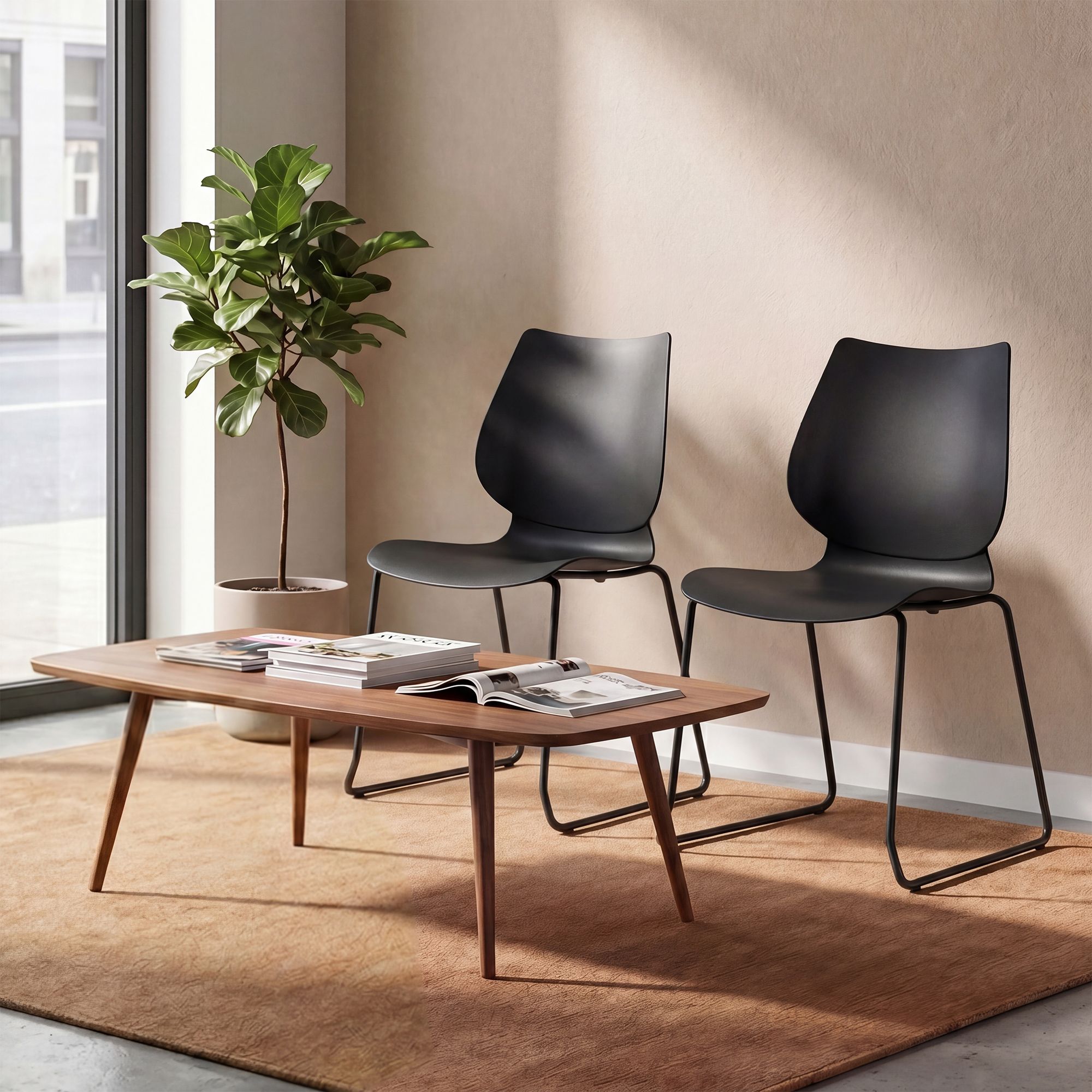 2-pack stapelbara stolar Houma