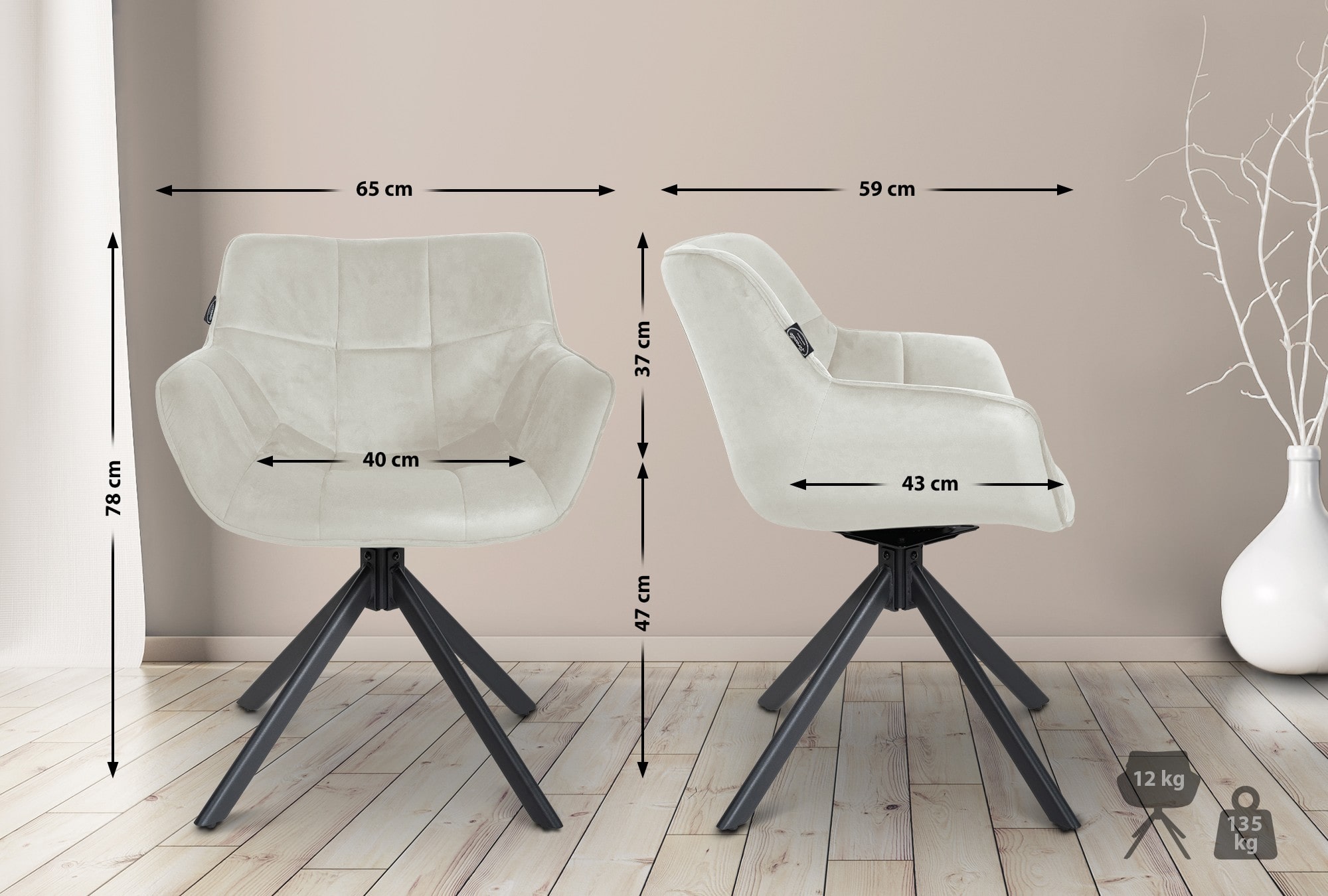 Matstol Westport Velvet