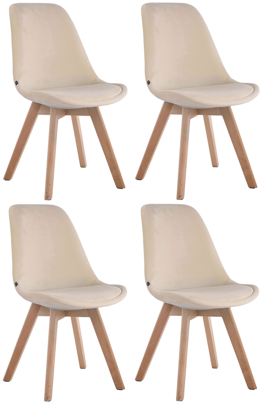 Set med 4 stolar för besökare Borneo Velvet