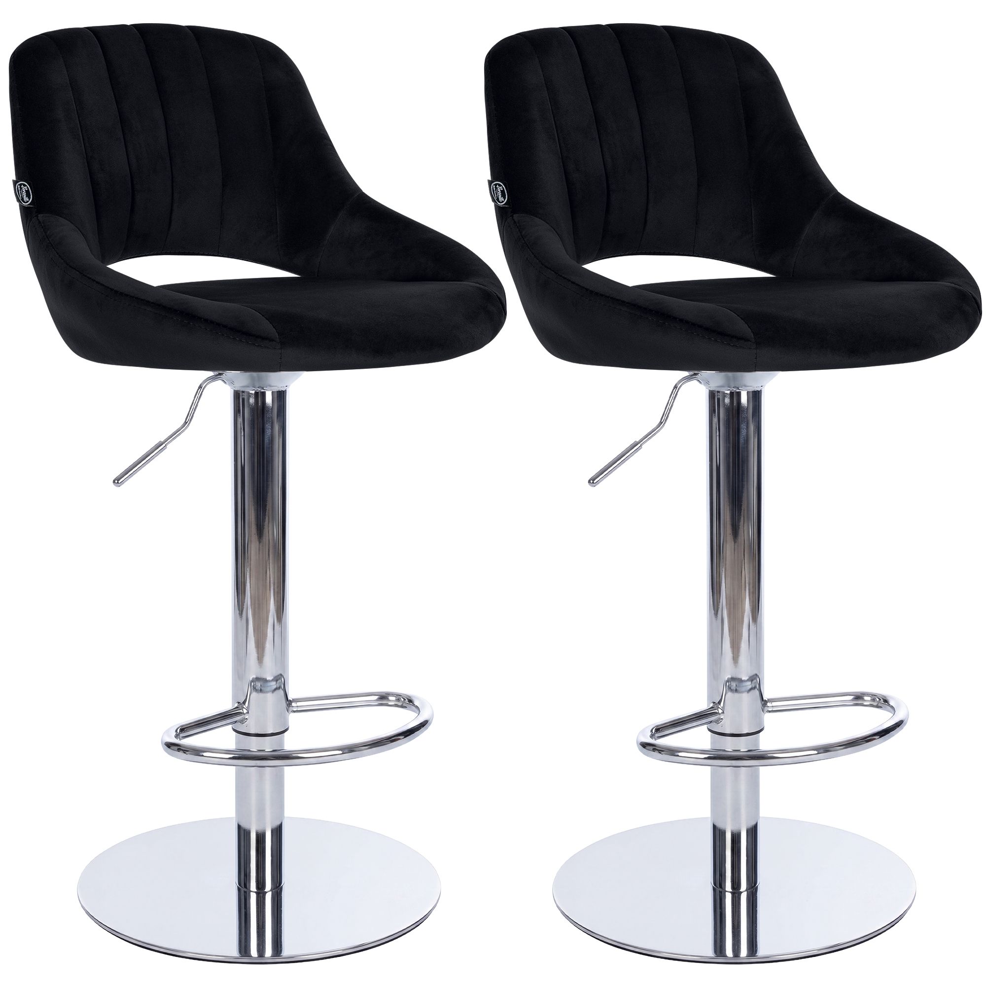 2-pack barstolar Milet i krom med extra tung fot