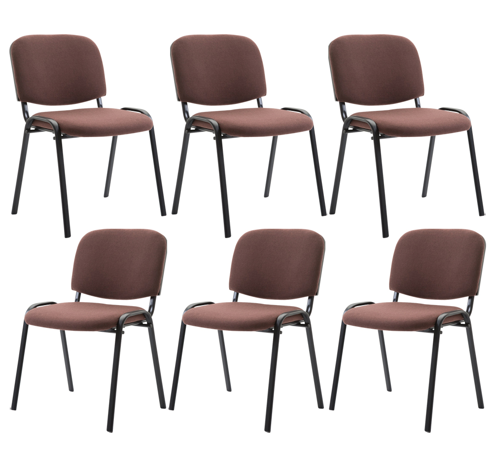 Uppsättning av 6 stolar för besökare Ken Fabric