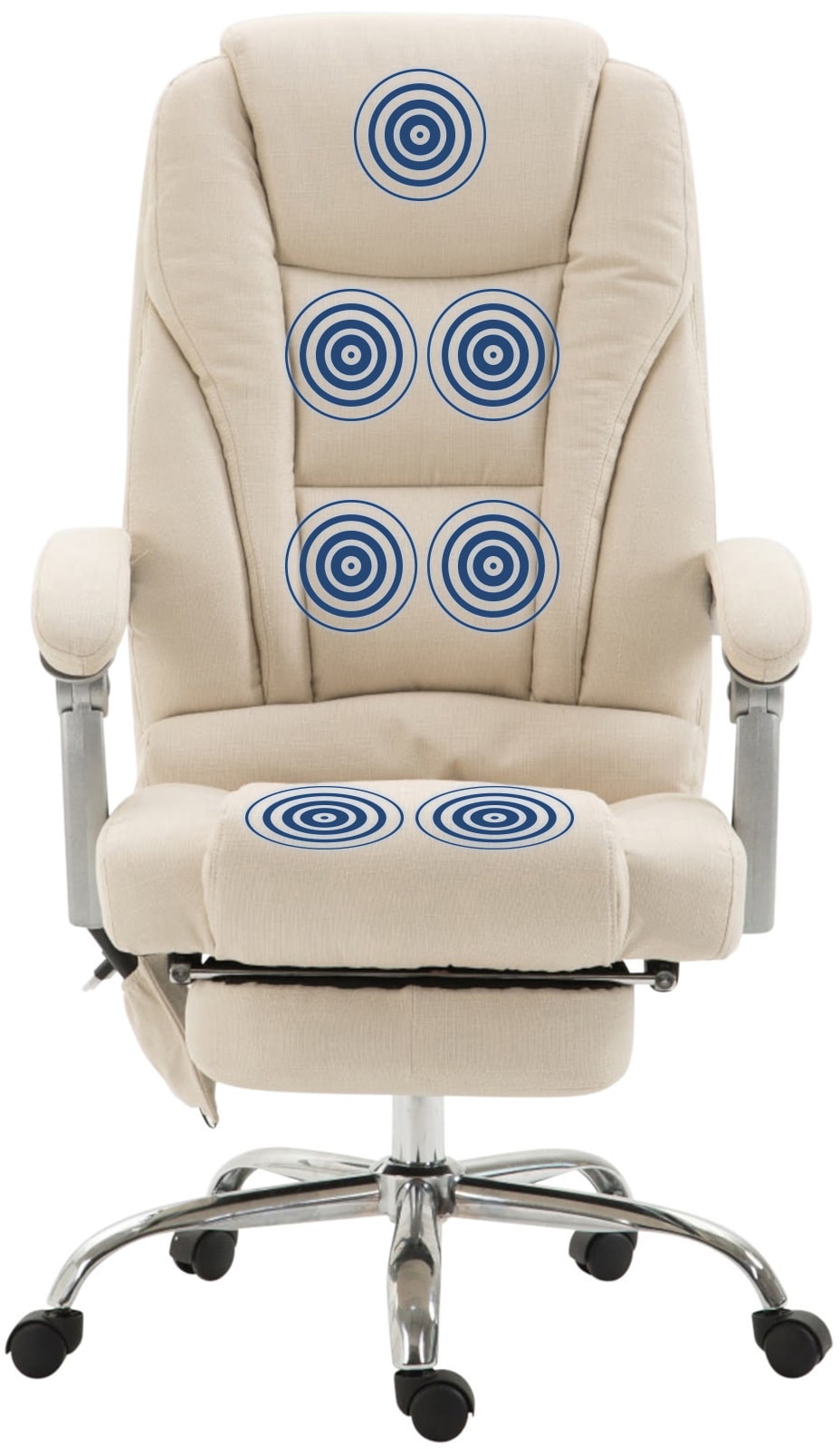 Kontorsstol Pacific Tyg med Massagefunktion