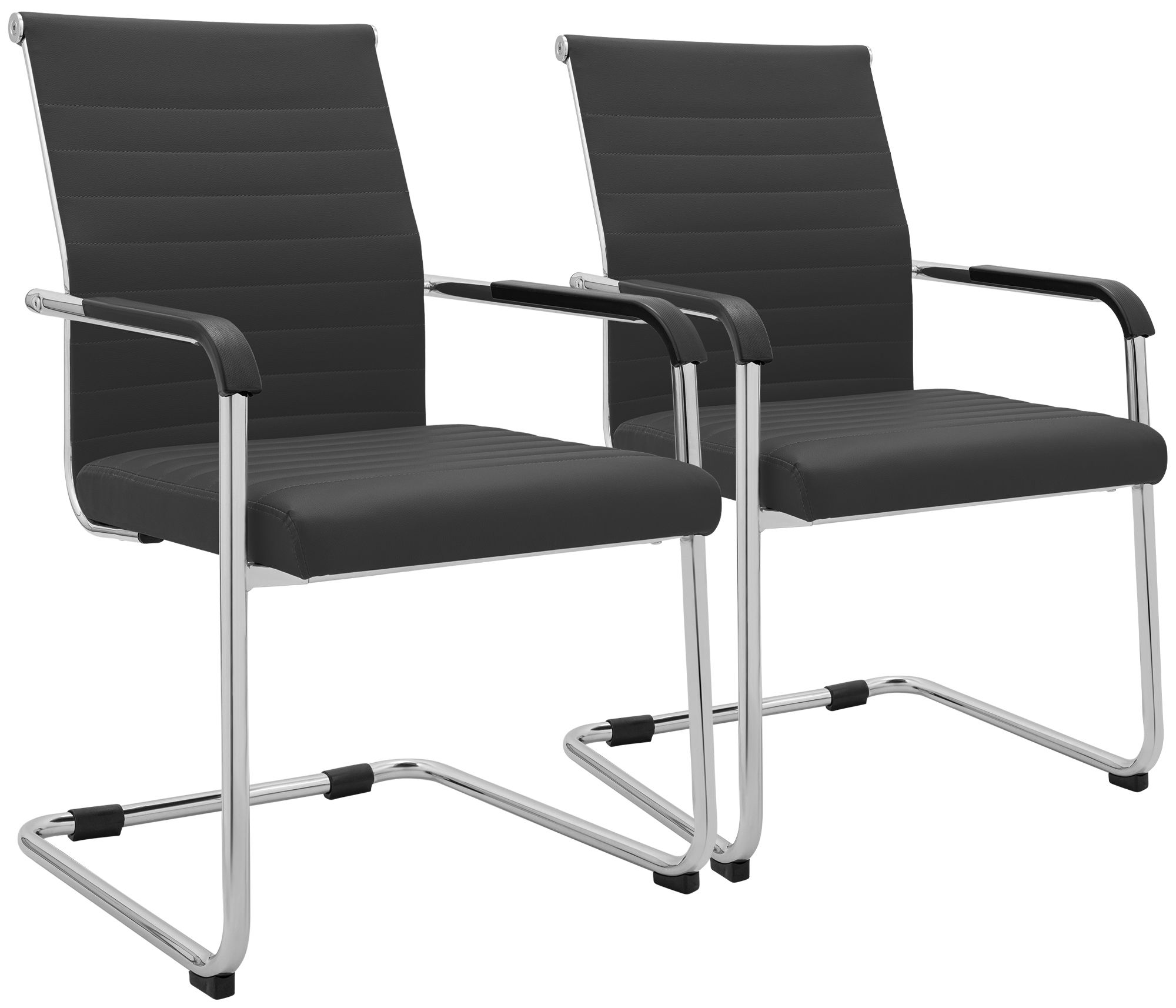 2-pack svängstolar Hakon i läderlook