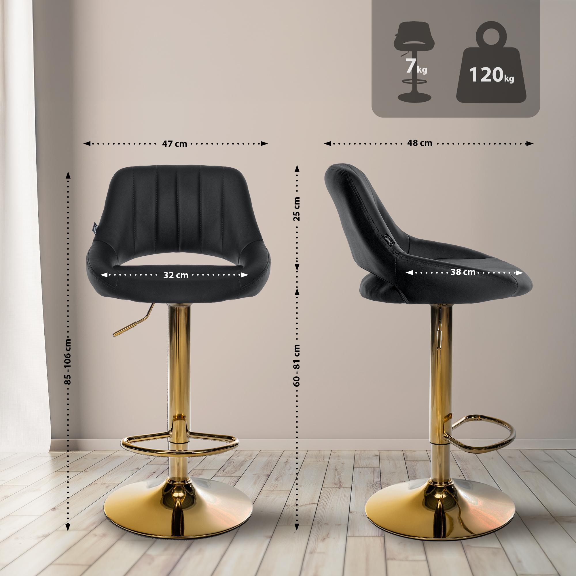 2-pack barstolar Milet i konstlader