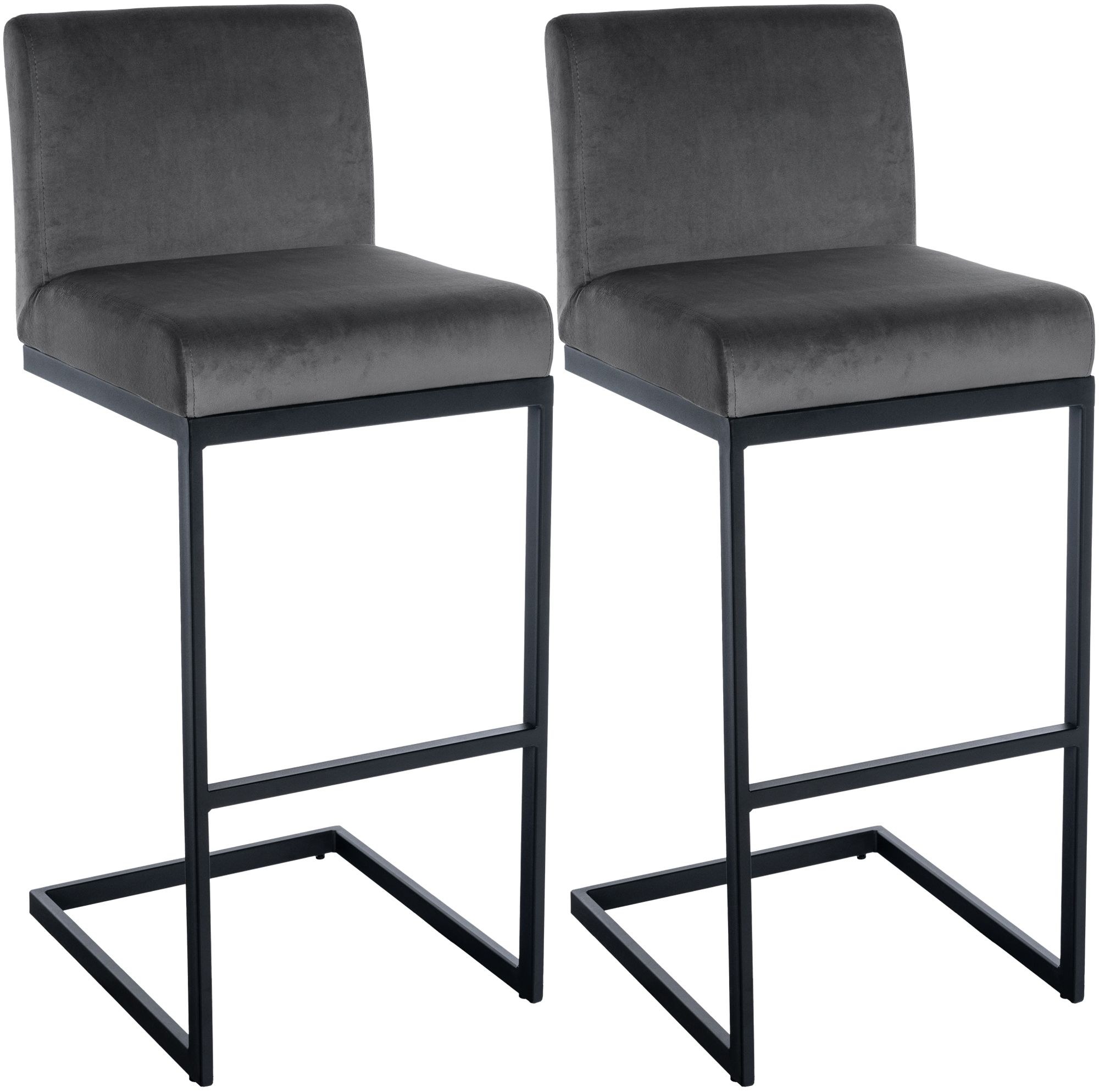 2-pack barstolar Hopewell i sammet