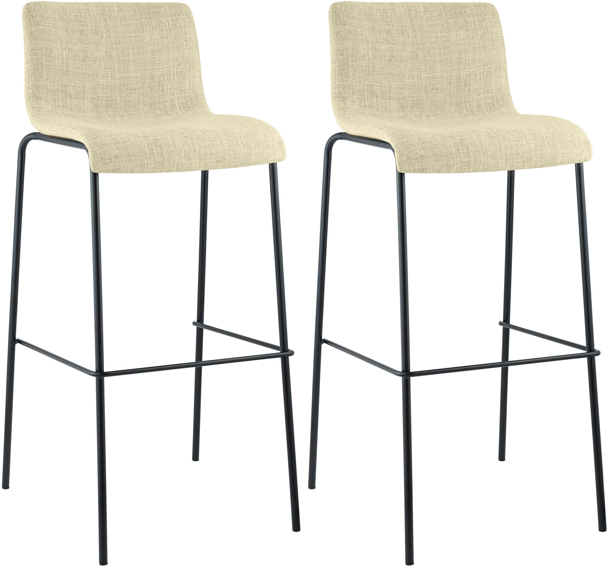 2-pack barstolar Hover i tyg med fyrbensstativ
