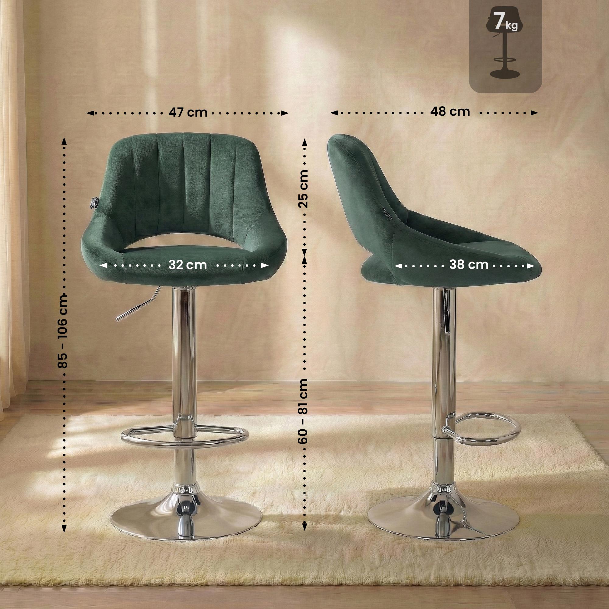 2-pack barstolar Milet i sammet