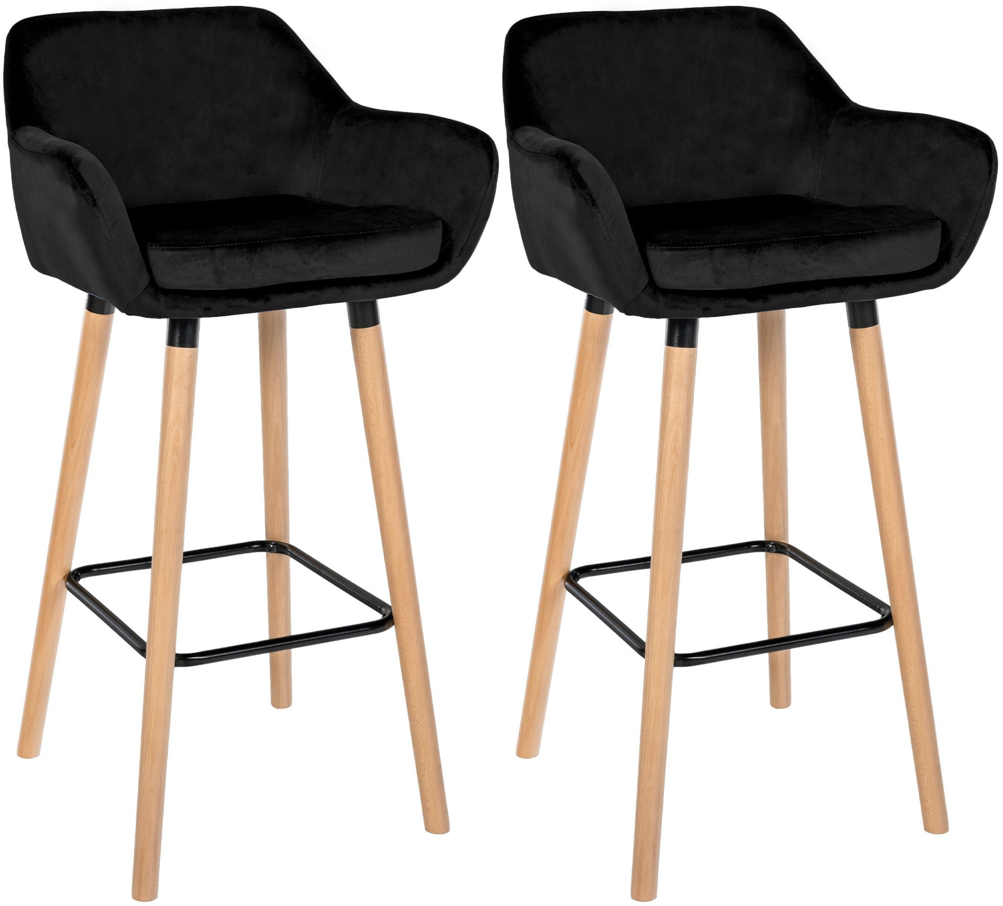 2-pack barstolar Grant sammet