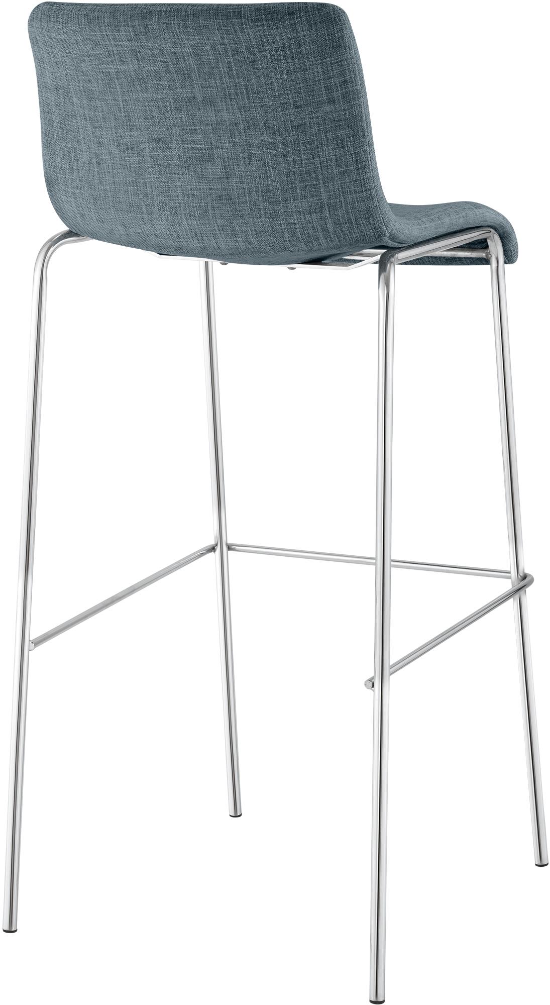 2-pack barstolar Hover i tyg med fyrbensstativ