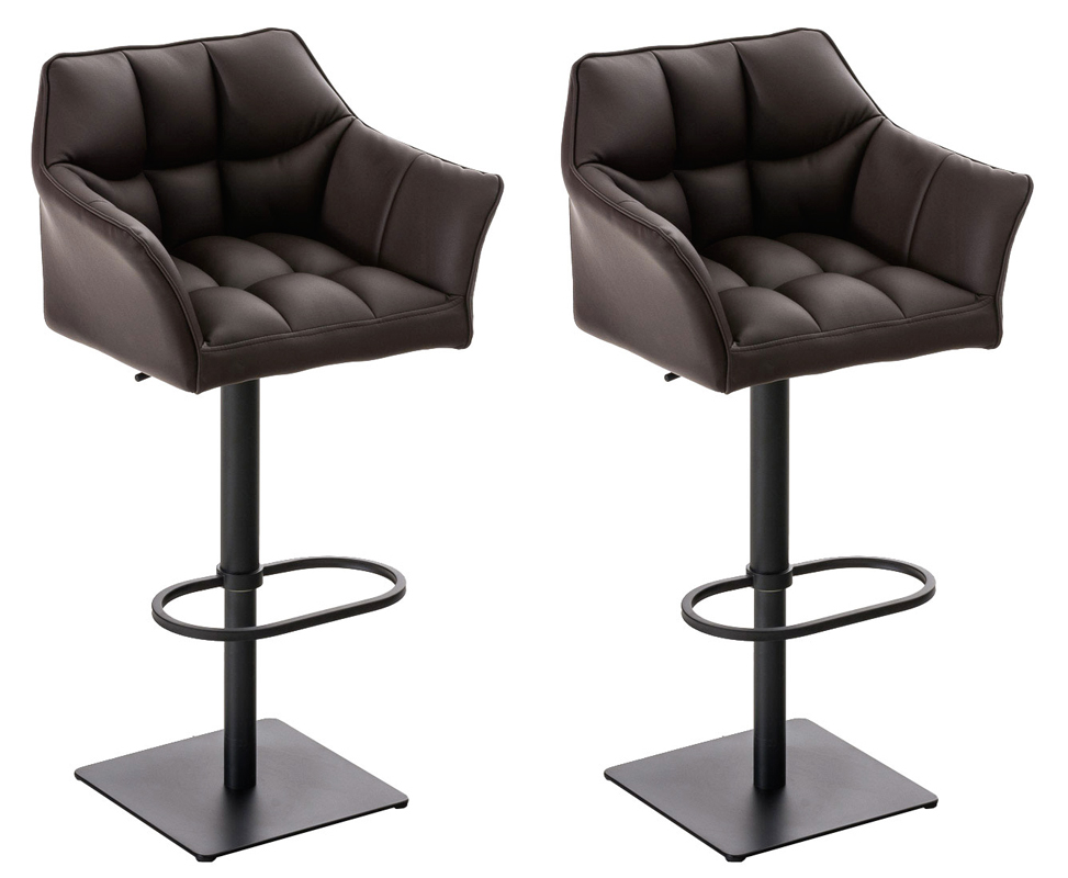 2-pack barstolar Damaso i konstlader
