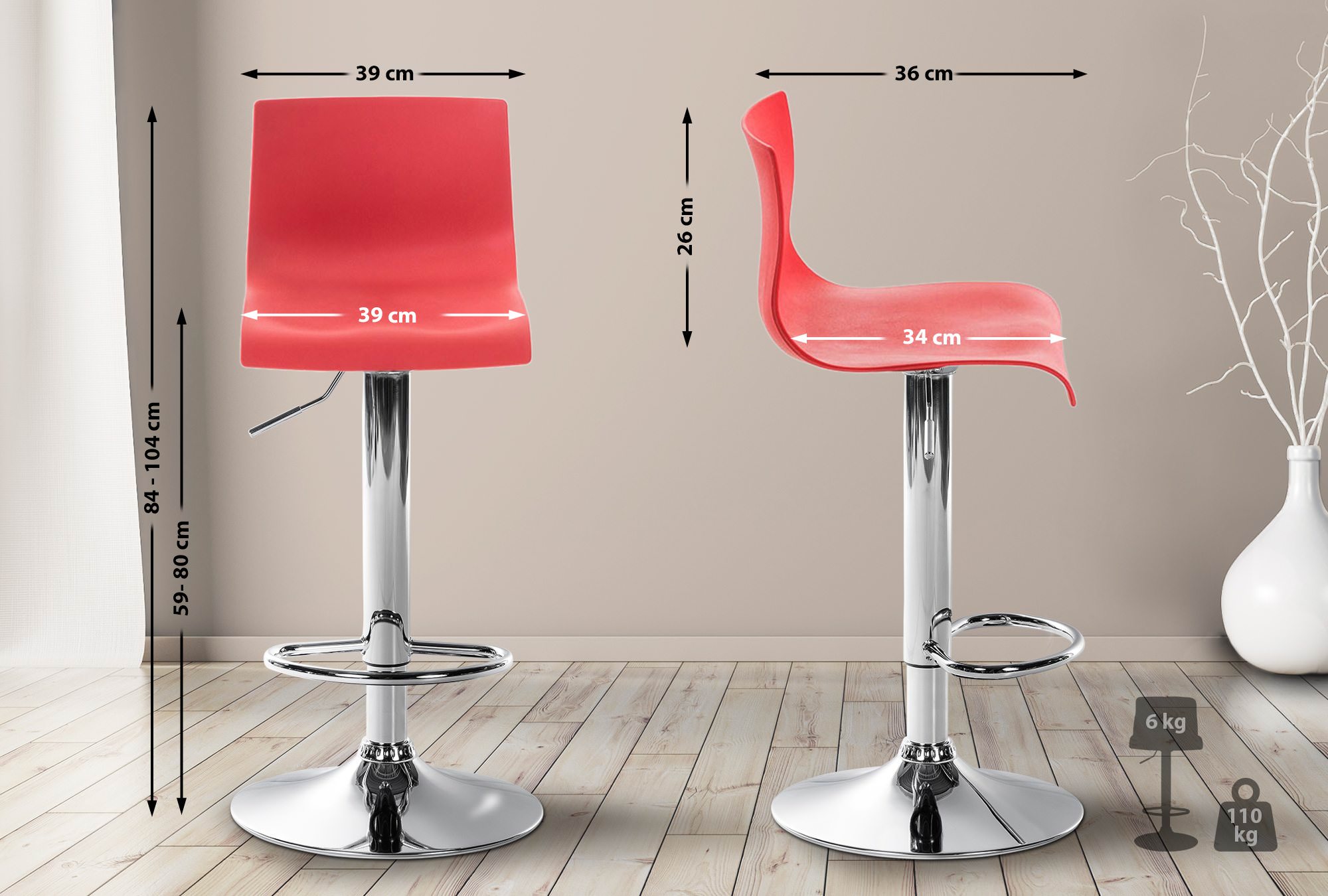 Barstol Hover Plast